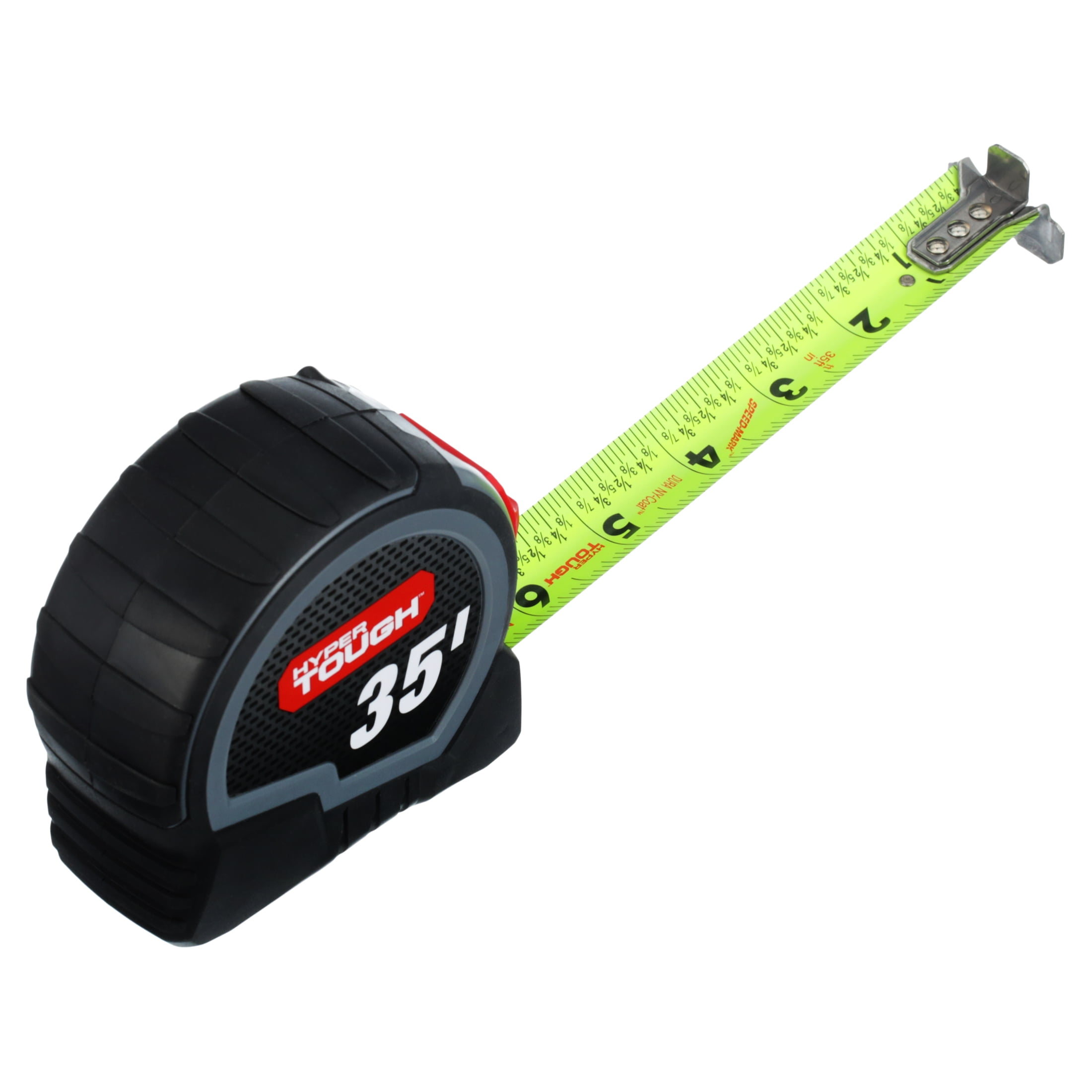 Hyper Tough Wide Blade Steel Tape Measure (Grey, 35 ft) 1tlmu