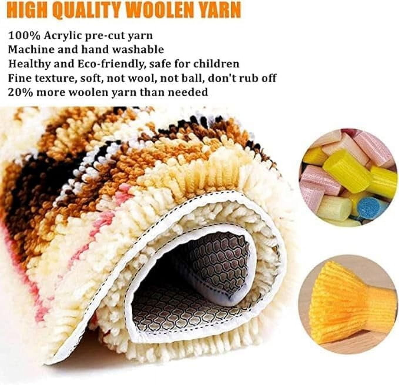 Generic Snail Latch Hook Kit DIY Cushion Making Set (Preprinted Pattern Canvas, 11.8 in x 11.8 in) r7r96 - Image 6