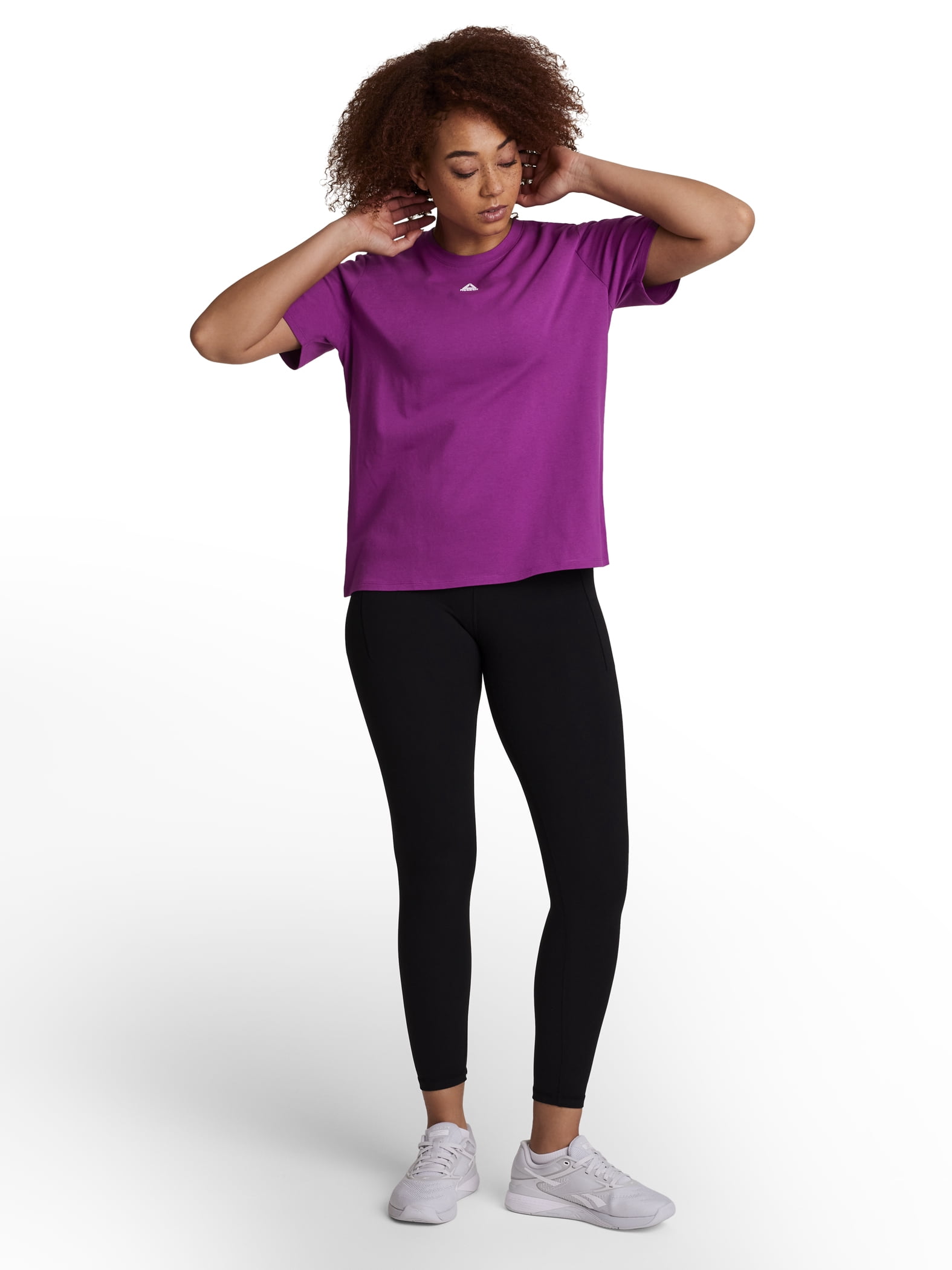 Reebok Women's Energy Short Sleeve Tee Moisture-Wicking Athletic Shirt (Black, XS) odvos