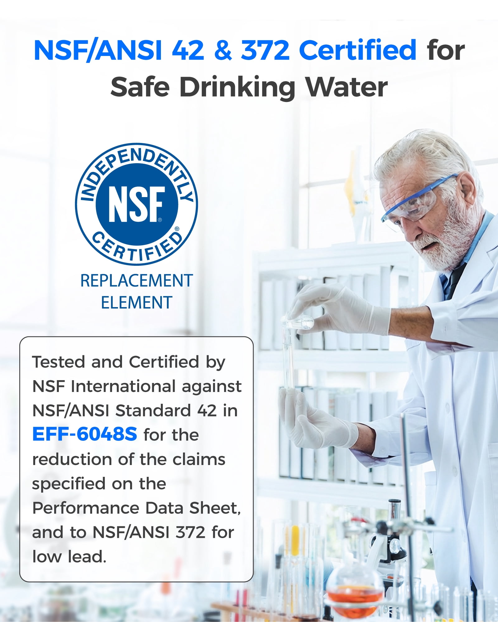 Waterdrop XWF Refrigerator Water Filter Replacement for GE XWF (1 Pack) bsr67