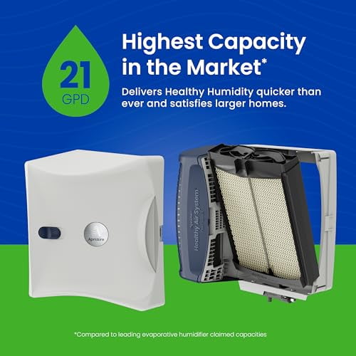 AprilAire 720A Whole-House Fan-Powered Evaporative Humidifier (Grey, 21 Gallons Per Day) rueoy