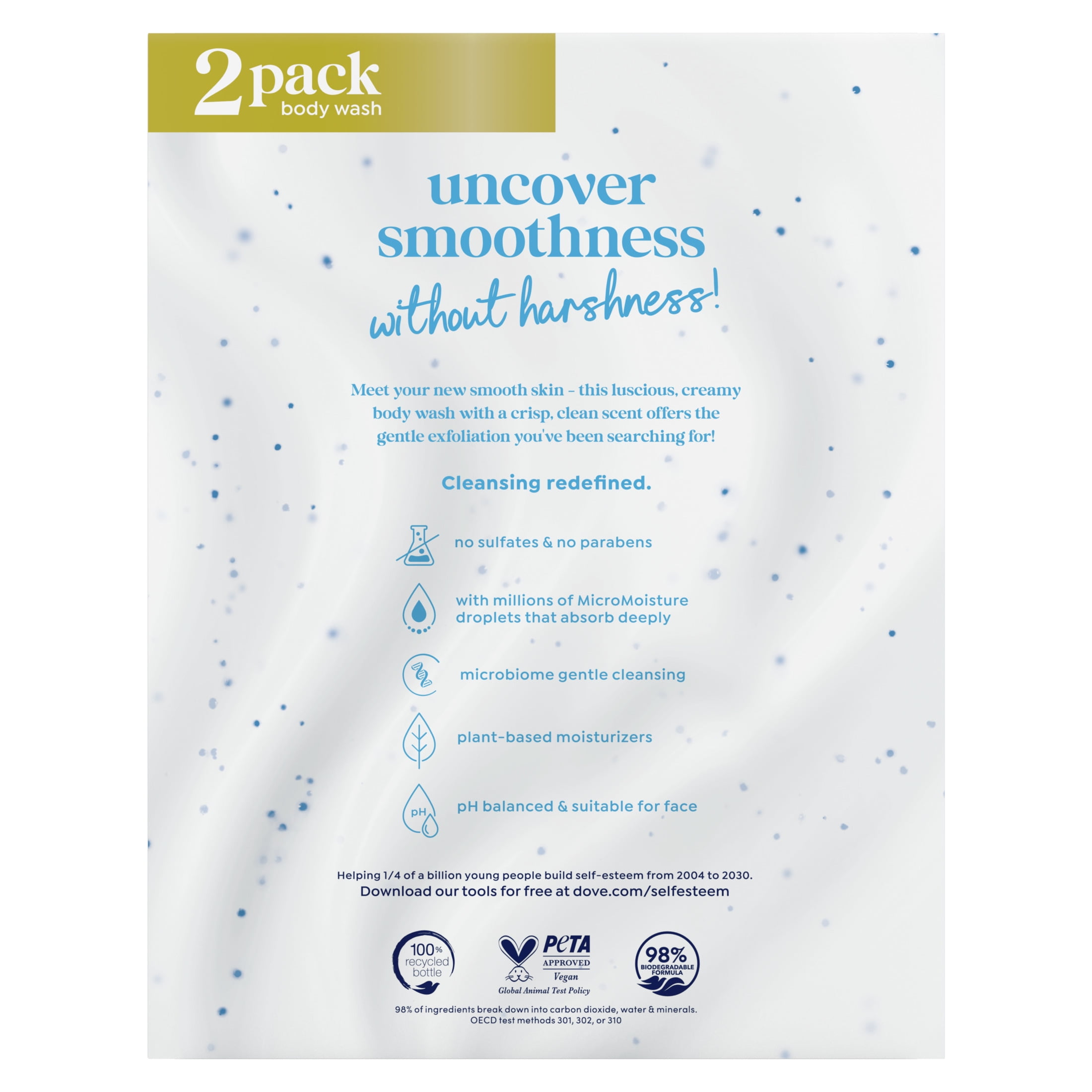 Dove Gentle Exfoliating Body Wash with Sea Minerals (20 oz, 2 Count) 8alfz