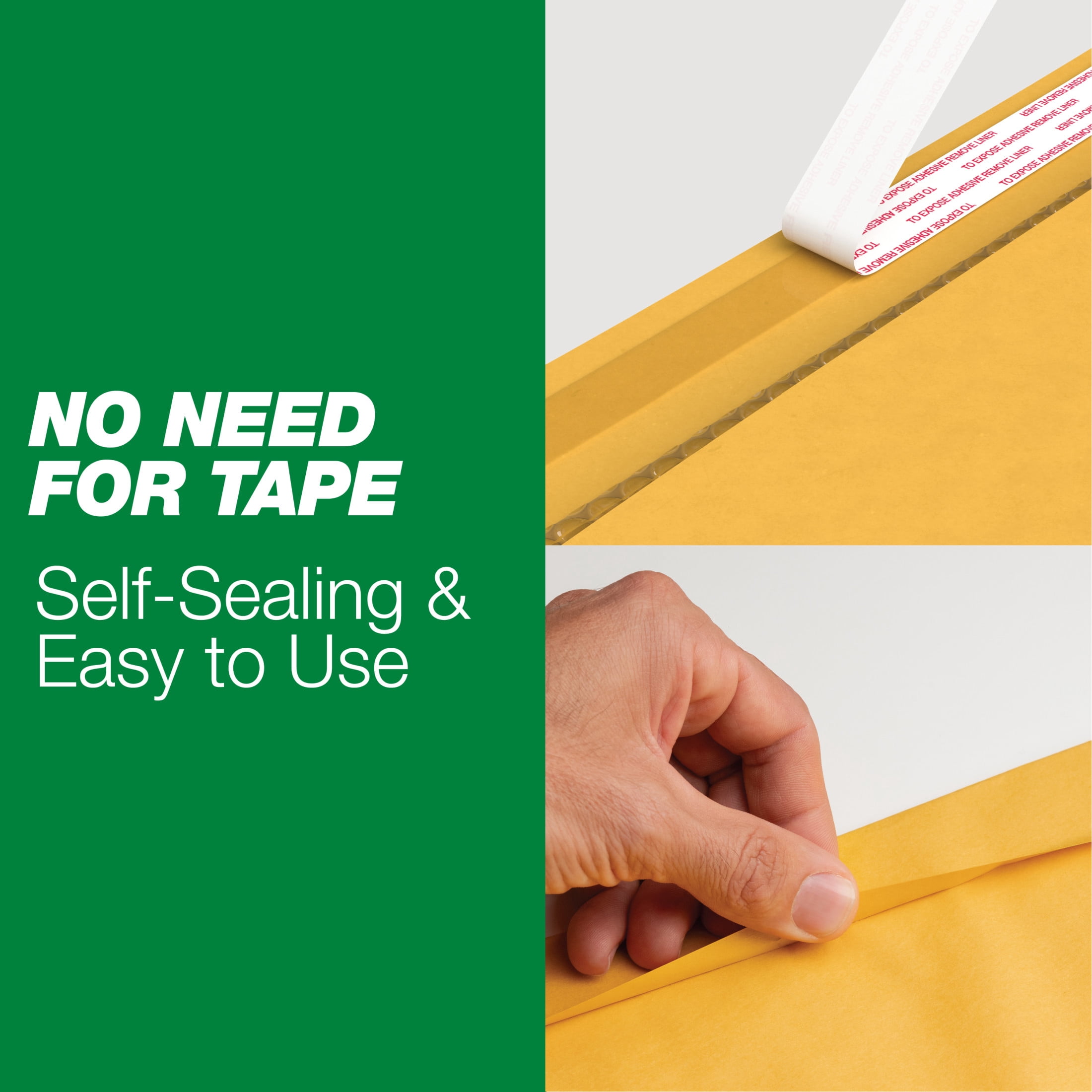 Duck Self-Seal Kraft Bubble Mailers, Padded Shipping Envelopes for Secure Mailing (Yellow, 8.5 in x 11 in, 12 Pack) a8ara