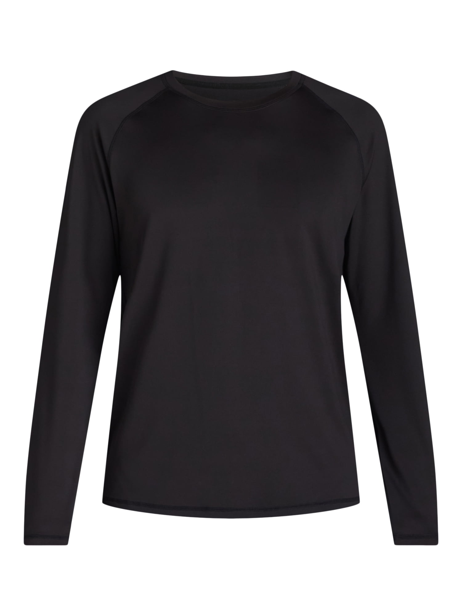 George Men's Long Sleeve Sun Shirt UPF 50+ Performance Athletic Top (Black, S) wvu15