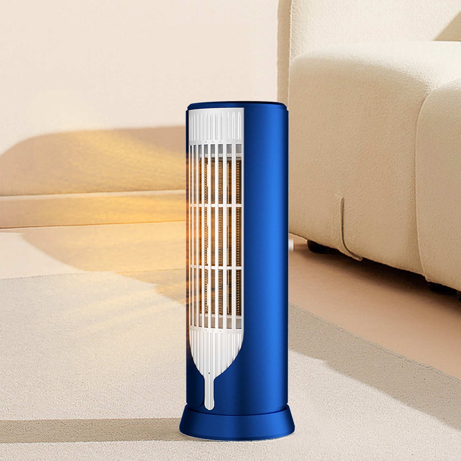 Wovilon Portable Electric Space Heater, Personal Desktop Heating Fan with Overheat Protection (Blue, 1 Unit) pn3ur