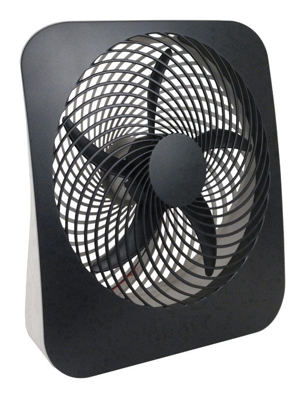 Treva 10-Inch Portable Fan, Dual Power Desk Fan with 2 Cooling Speeds (Black, 10 in) 87jmy