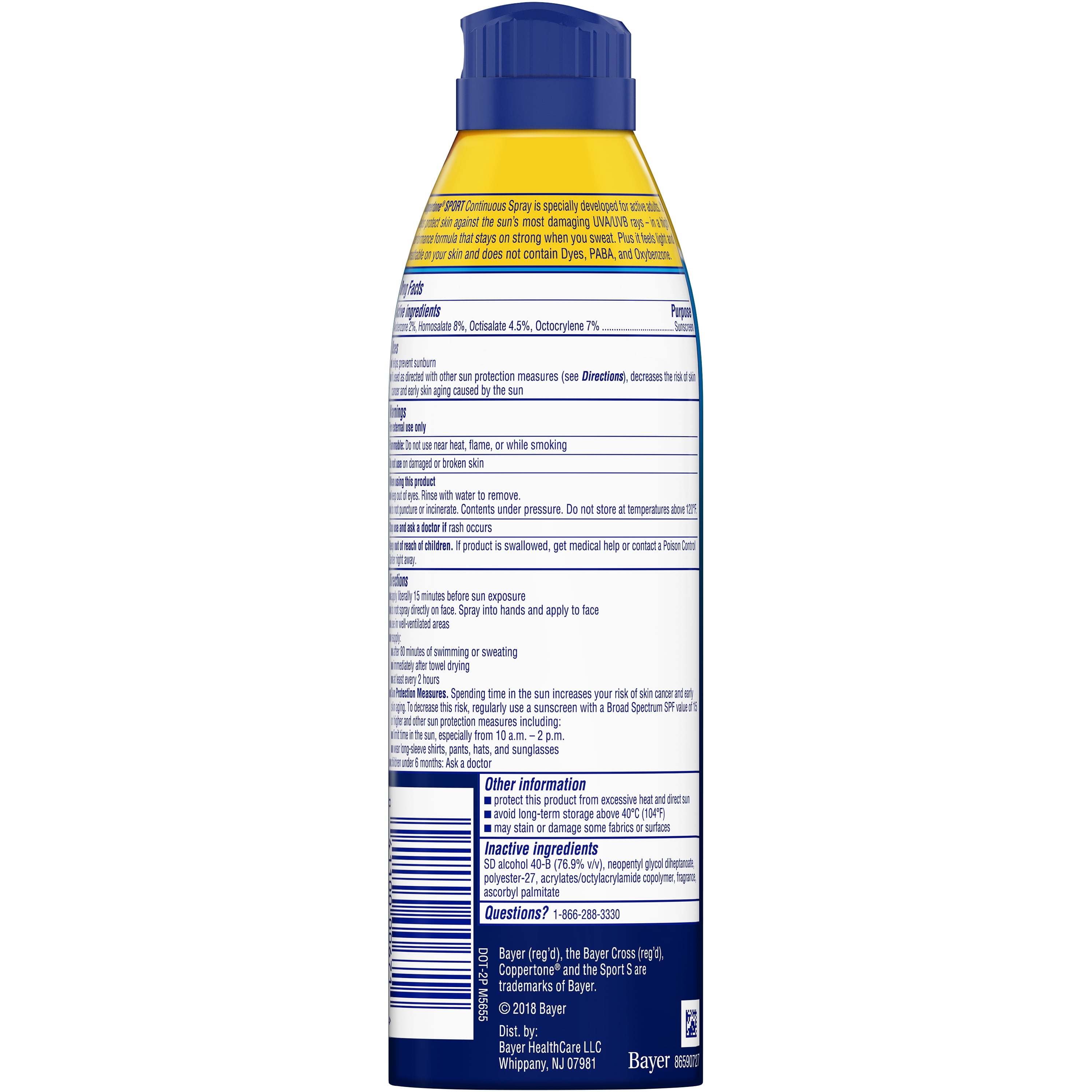 Coppertone Sport Sunscreen Spray SPF 30 (Clear, 5.5 oz) el21c