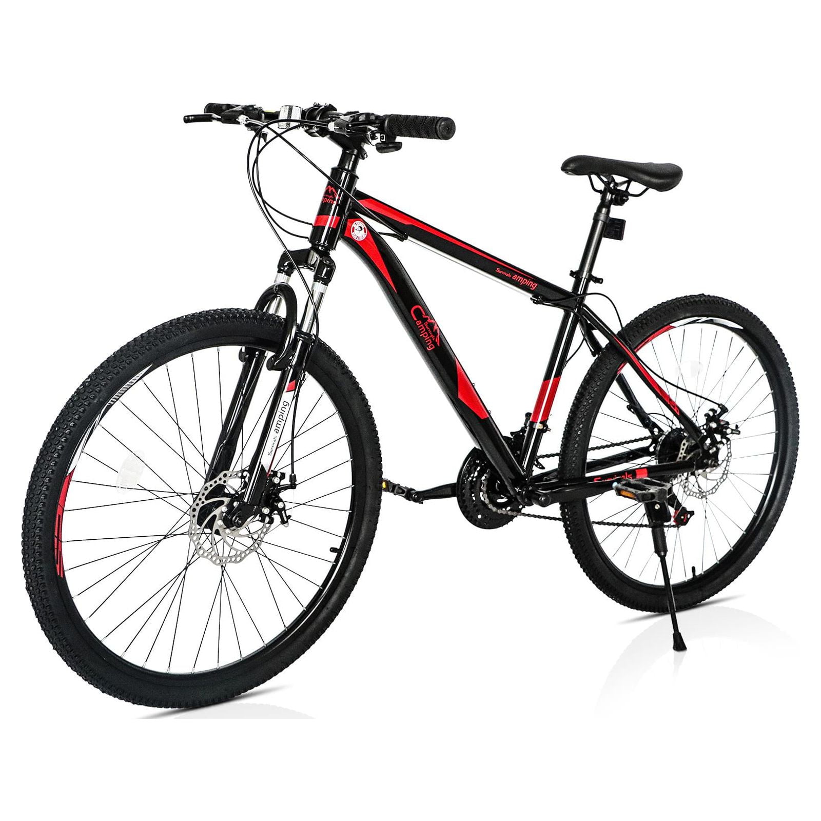 Ktaxon 26 in Explorer Mountain Bike 21 Speed (Black, Red) xlzo8