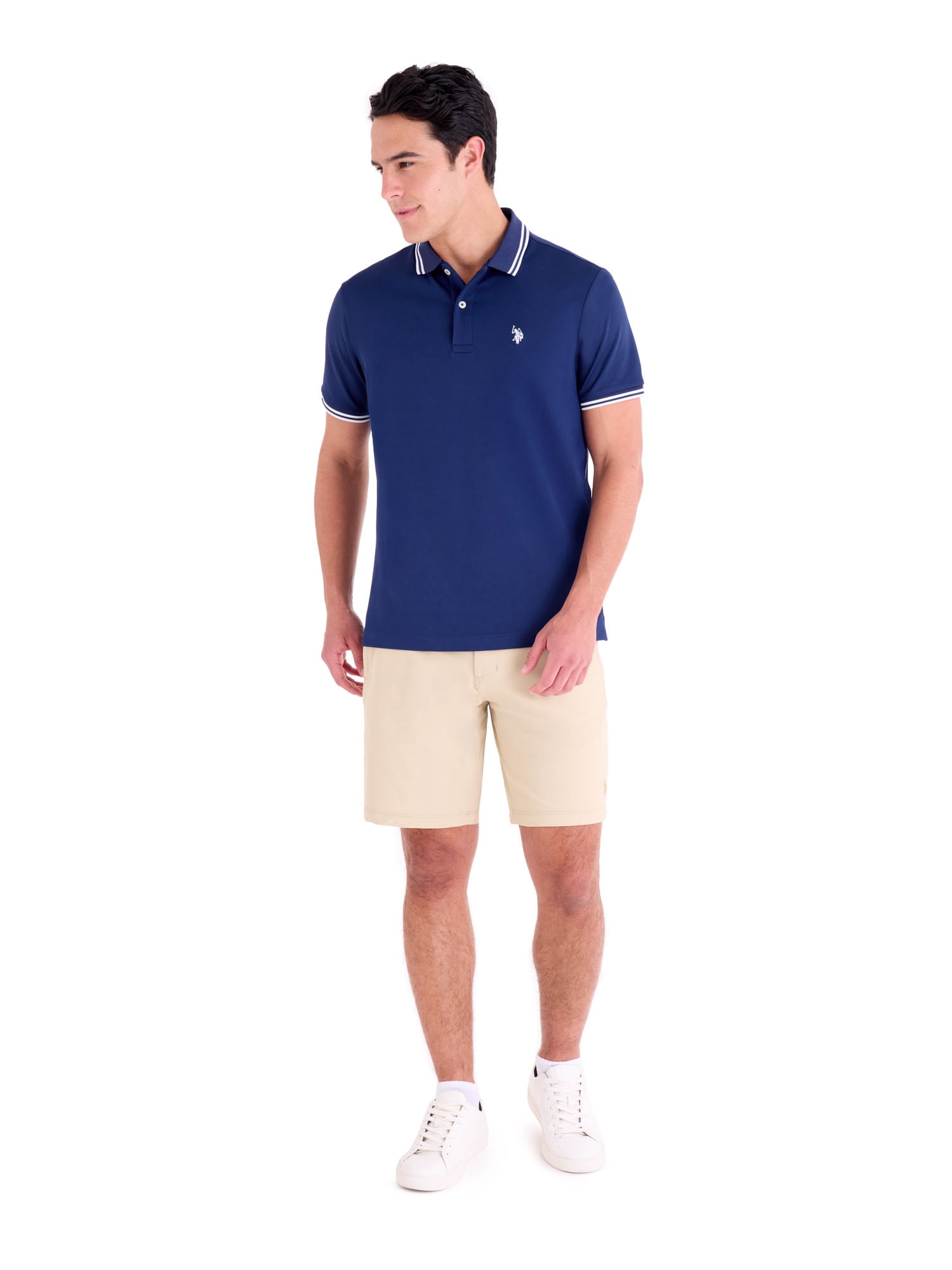 U.S. Polo Assn. Men's Sport Performance Polo Shirt (Solid, S) tf596