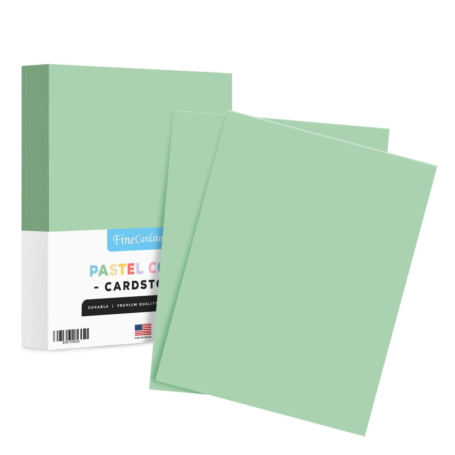 Fine Cardstock Pastel Colored Cardstock Paper (Green, 8.5 x 11 in, 250 Sheets) h231m