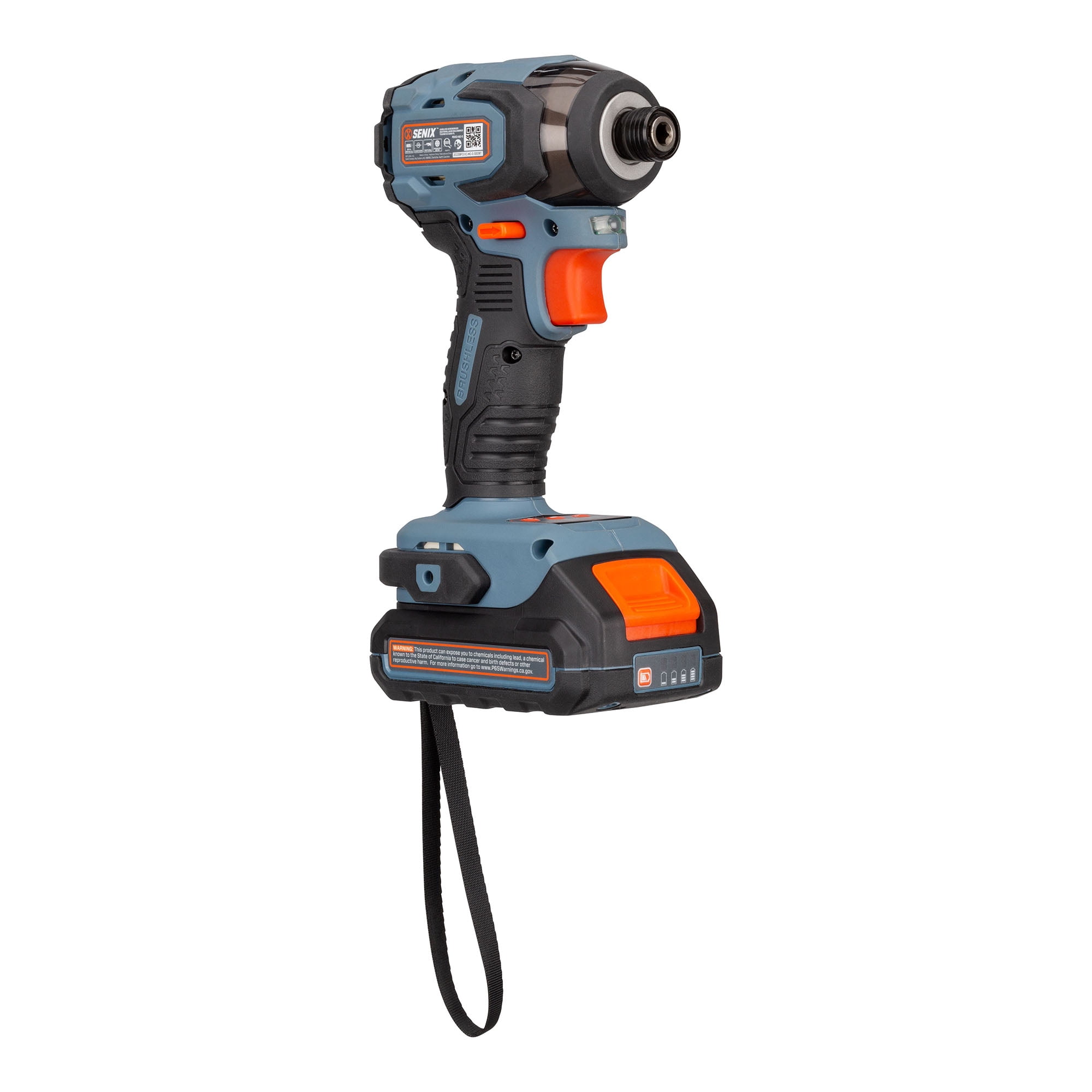 Senix 20V Cordless Power Tool Set with Keyless Drill and Hex Impact Driver (Blue, 2-Tool Kit) c8ixj - Image 9
