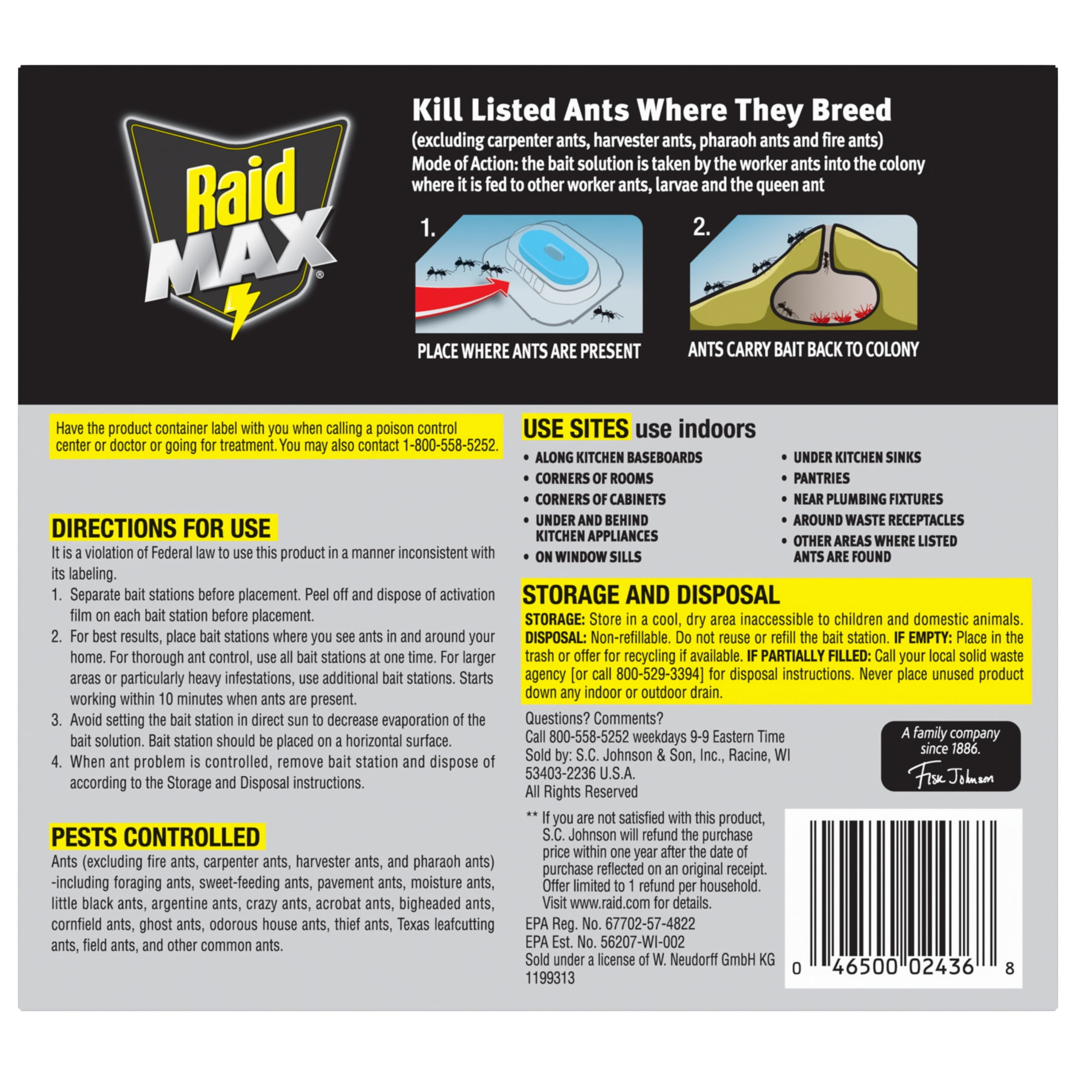 Raid MAX Liquid Ant Killer Bait Stations (Indoor and Outdoor Use, 4 Count) 01tp1