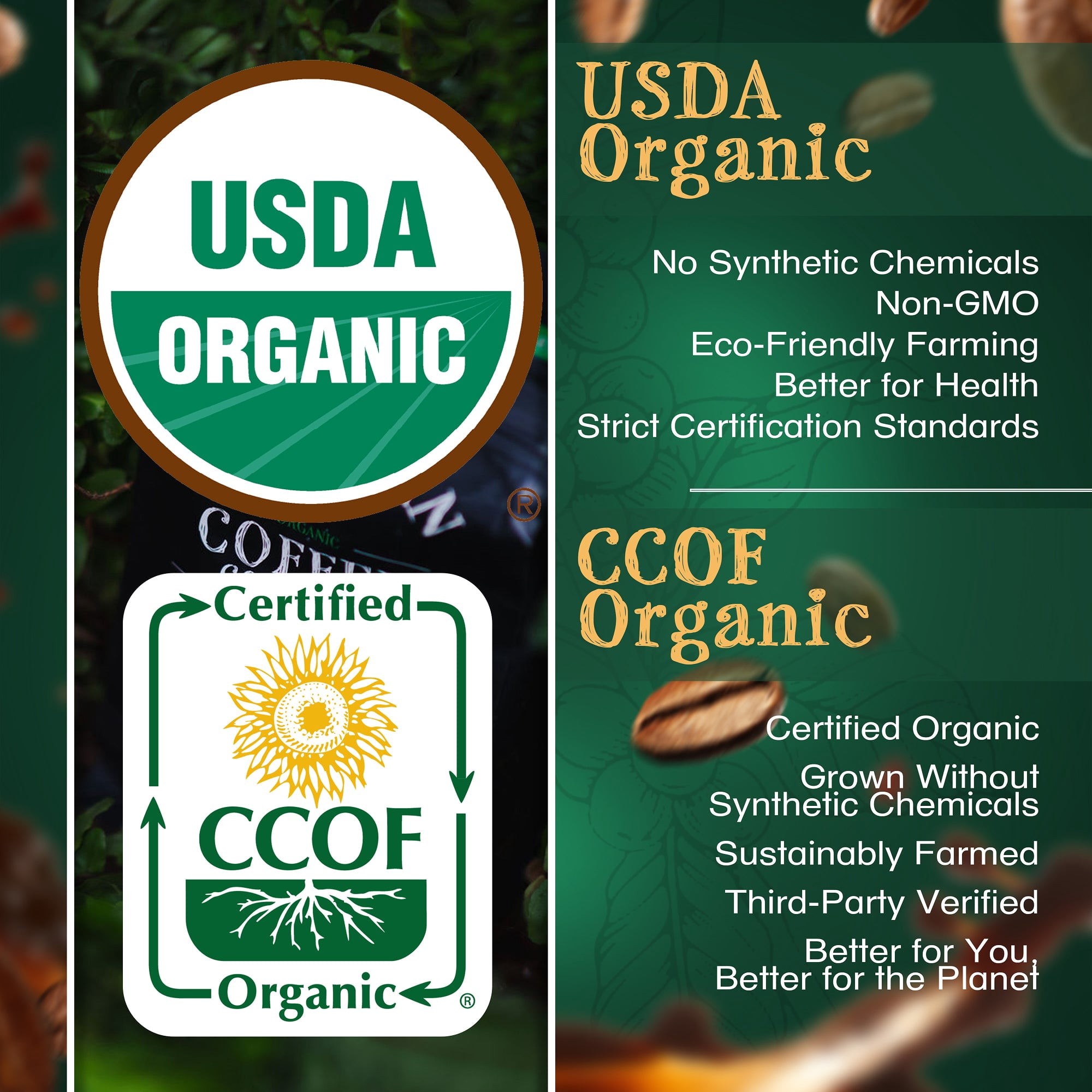 The Bean Organic Coffee Company Irish Cream Medium Roast Ground Coffee (32 oz) 8uq1p