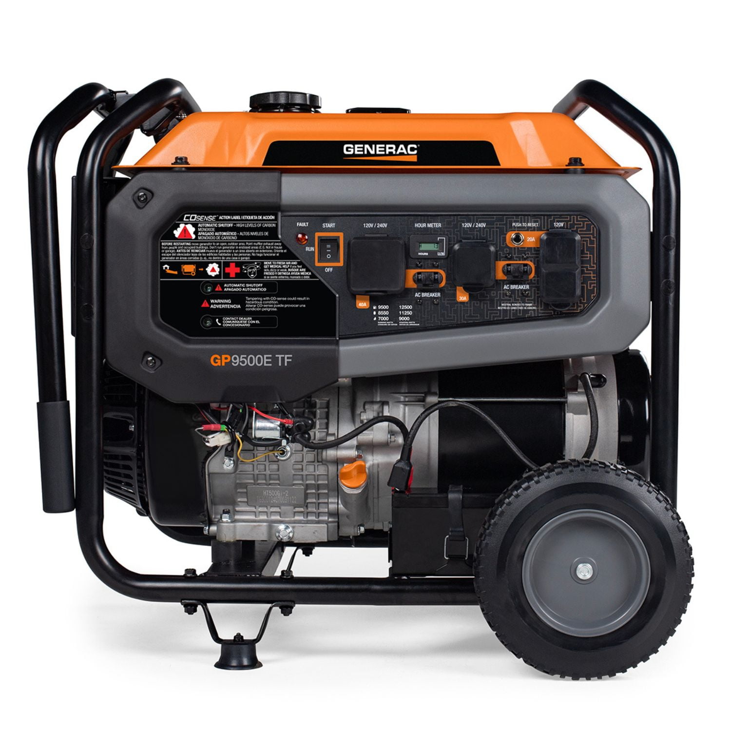 Generac 12,500 Starting Watt Tri-Fuel Portable Generator (Electric Start, 49-State Compliant) 612p0