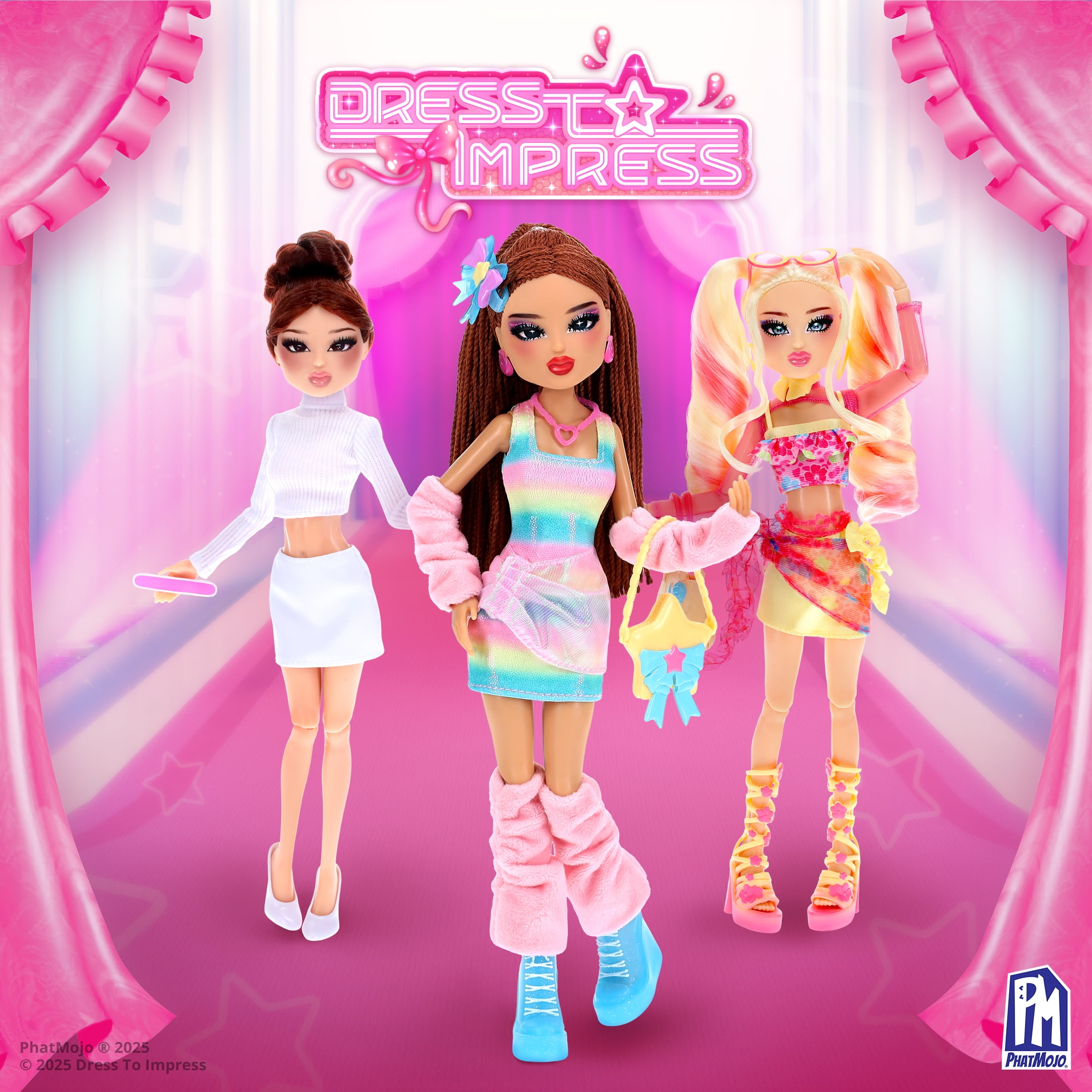 Dress to Impress Stardust Softie Fashion Doll with Posable Articulation and Exclusive DLC Code (Pink, 12 in) 71ogv