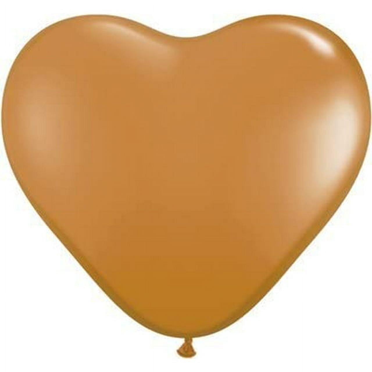 PMU Heart Shape Latex Balloons Professional Party Decor (Mocha Brown, 6 in, 25 Count) 2t11s