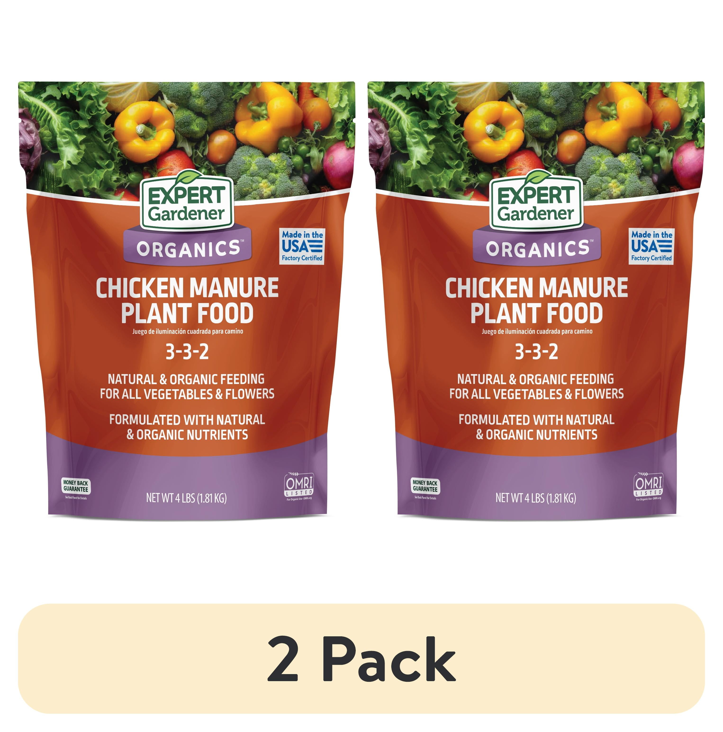 Expert Gardener Organics Chicken Manure All-Natural Plant Food (2 Pack, 8 lb Total) t6hdf