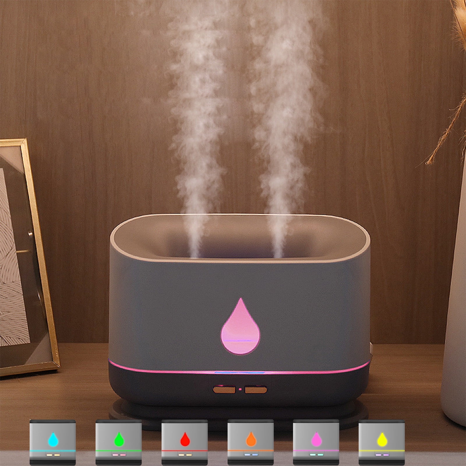 Naittoop 1000mL Ultrasonic Humidifier for Bedroom and Home, Quiet Essential Oil Diffuser with 360 Degree Mist (White, 33.8 fl oz) gs9ne