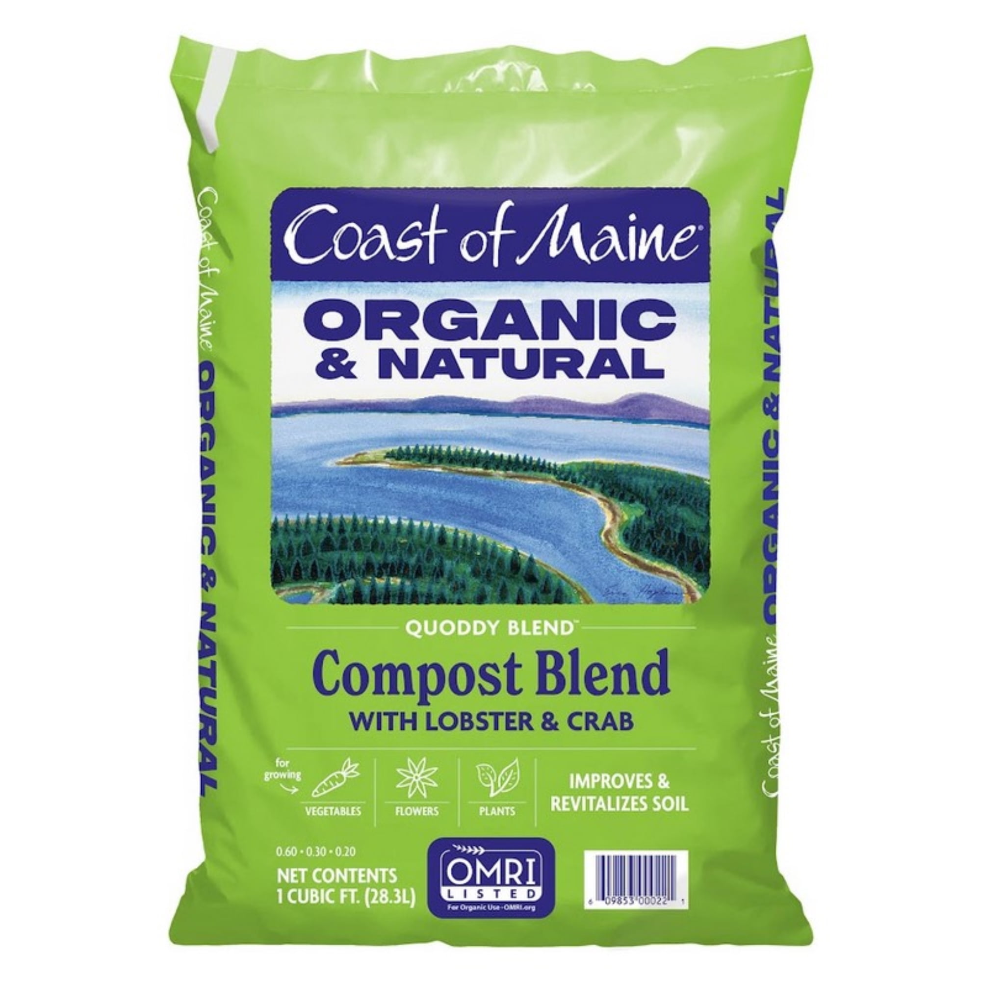Coast of Maine Quoddy Blend Organic Compost and Soil Conditioner with Lobster and Crab (1 cu ft) bf0wh