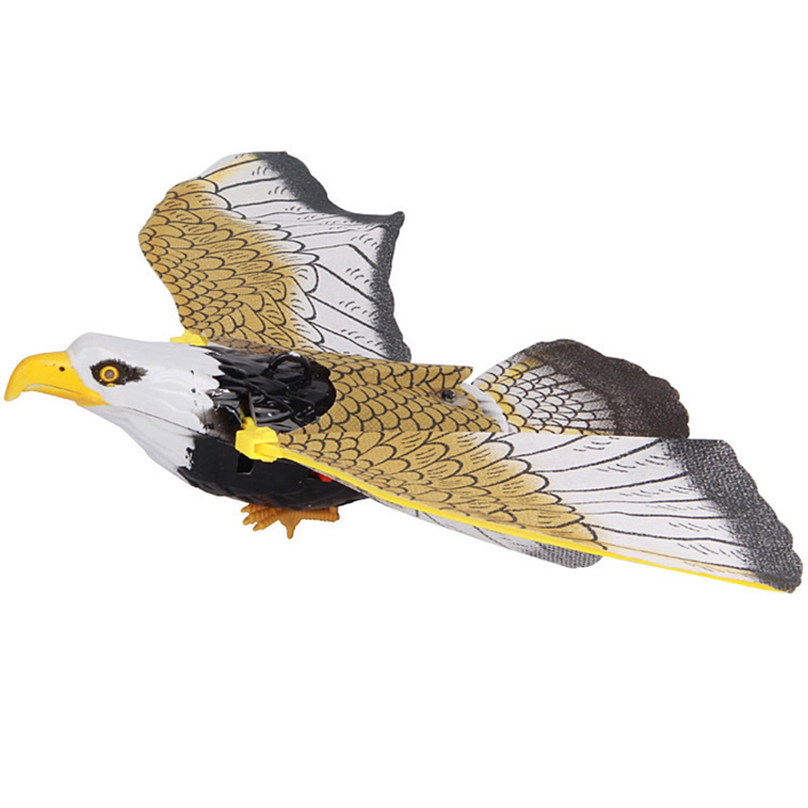 COFEST Electronic Simulation Flying Bird Cat Toy, Interactive Hanging Eagle with LED Light (Black) m91ig