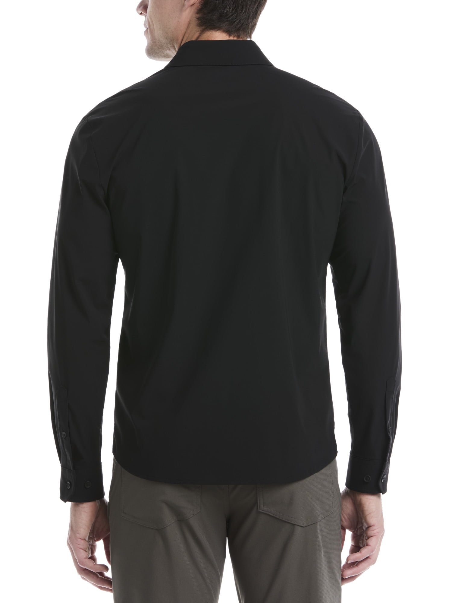 Ben Hogan Men's Performance Long Sleeve Button-Down Golf Shirt (Black, S) 0ukek
