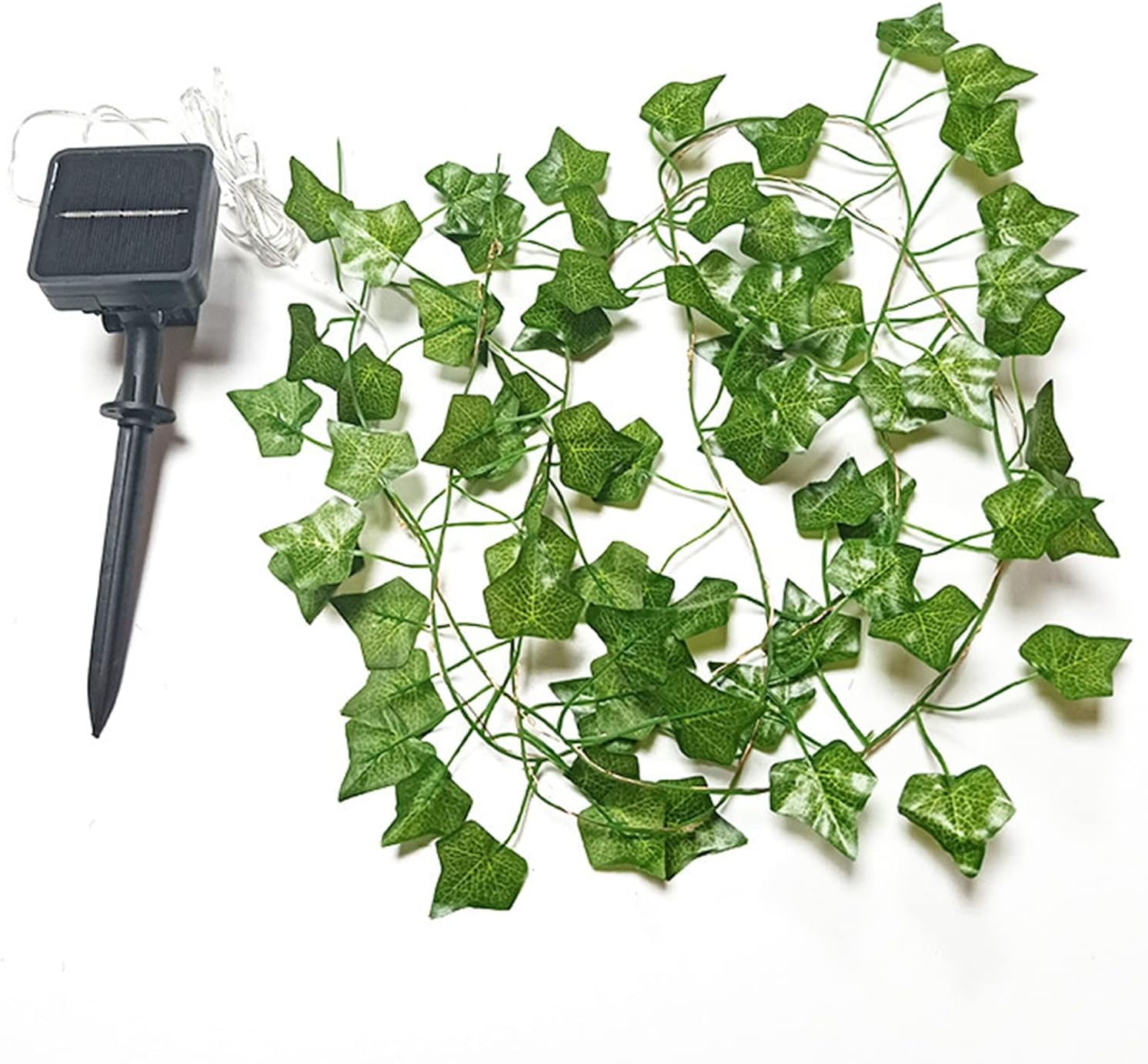 Bincy Solar Ivy String Lights Outdoor Artificial Maple Leaf Vine Garland (50 LED, 16 ft) 8n9hx