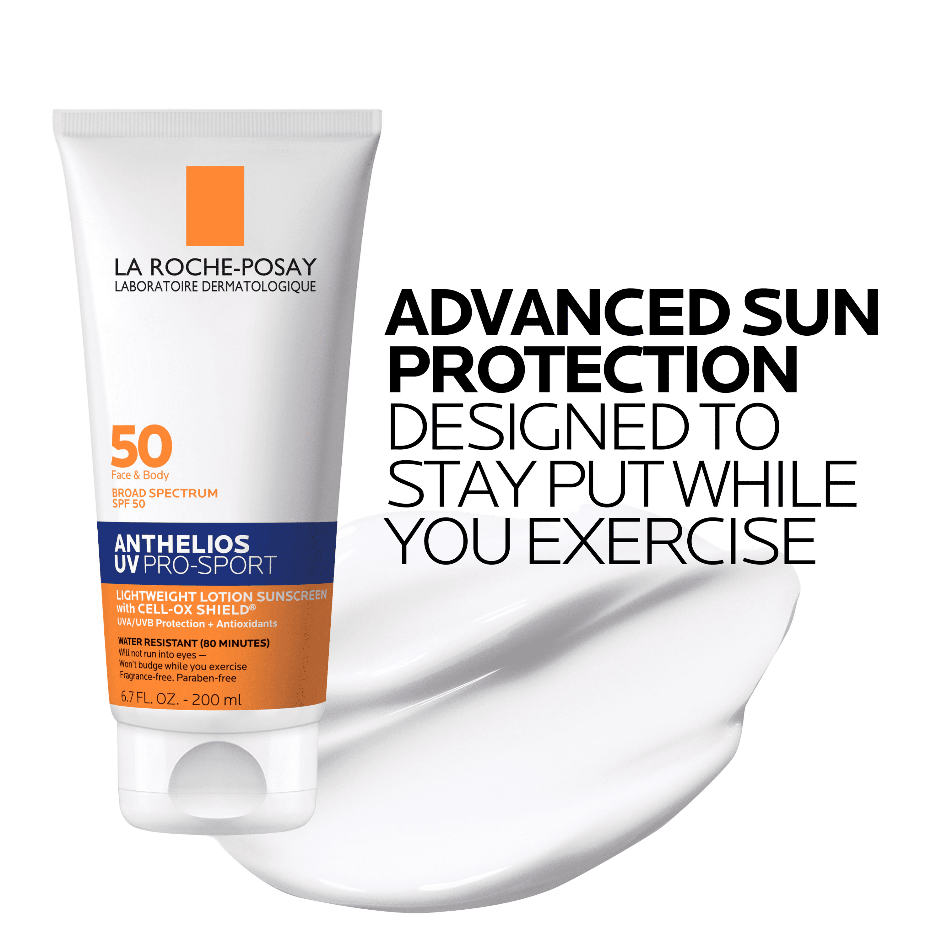 La Roche-Posay Anthelios UV Pro-Sport Sunscreen Cream SPF 50, Sweat and Water Resistant (6.7 fl oz) cjdkc