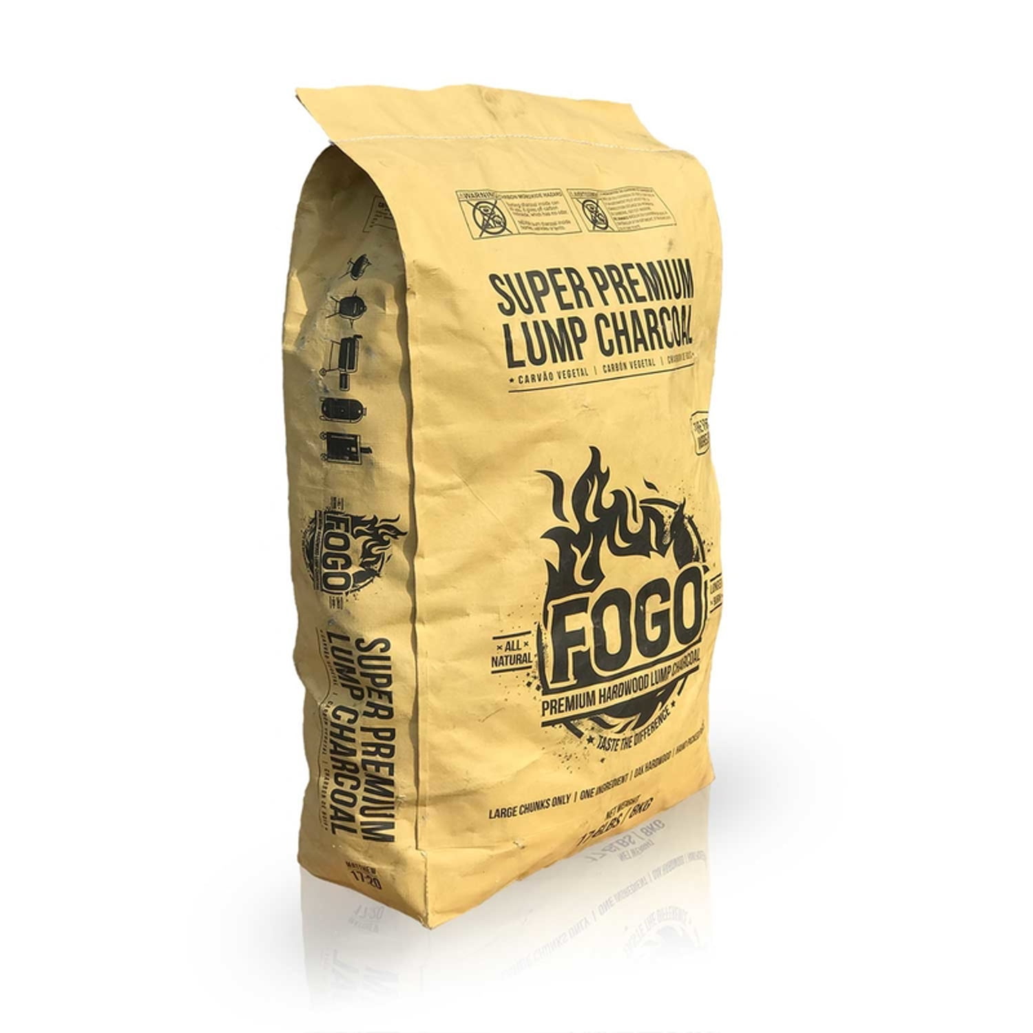 FOGO Super Premium All Natural Oak Hardwood Lump Charcoal (Black, 17.6 lb) 0xy78