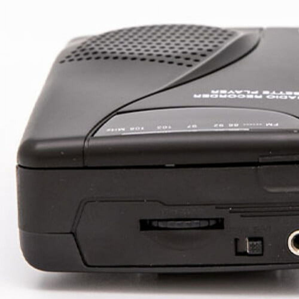 GPO Personal Cassette Player and FM Radio with Built-in Speaker and Microphone (Black) 605rs