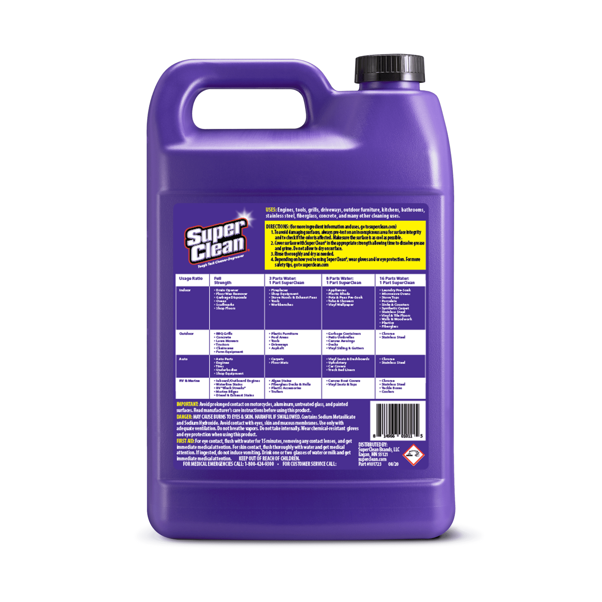 Super Clean Tough Task Cleaner-Degreaser (Concentrated Formula, 128 fl oz) vclwb