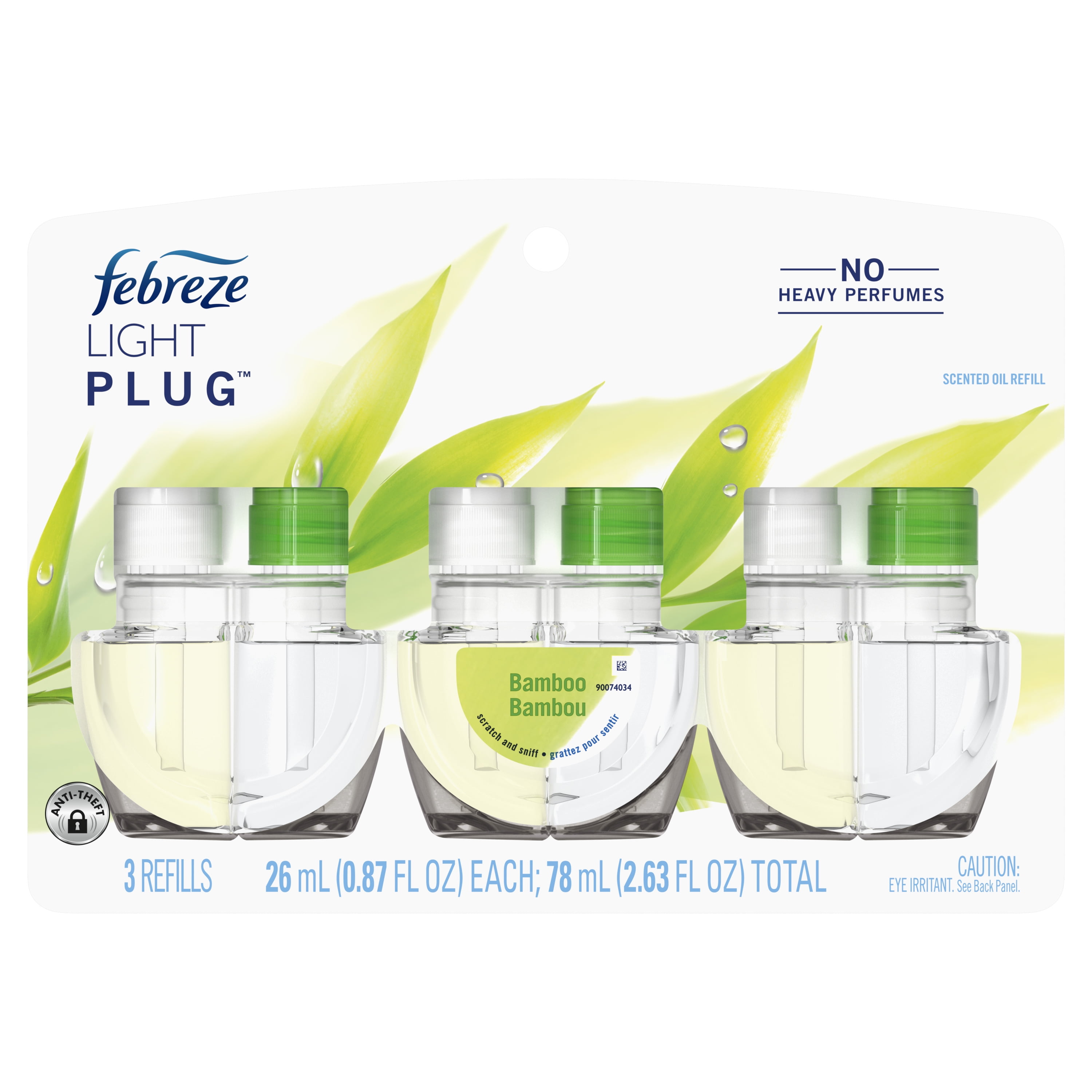 Febreze Fade Defy Plug In Air Freshener Scented Oil Refill, Light Bamboo (6 Pack, 0.87 fl oz) k8zhe