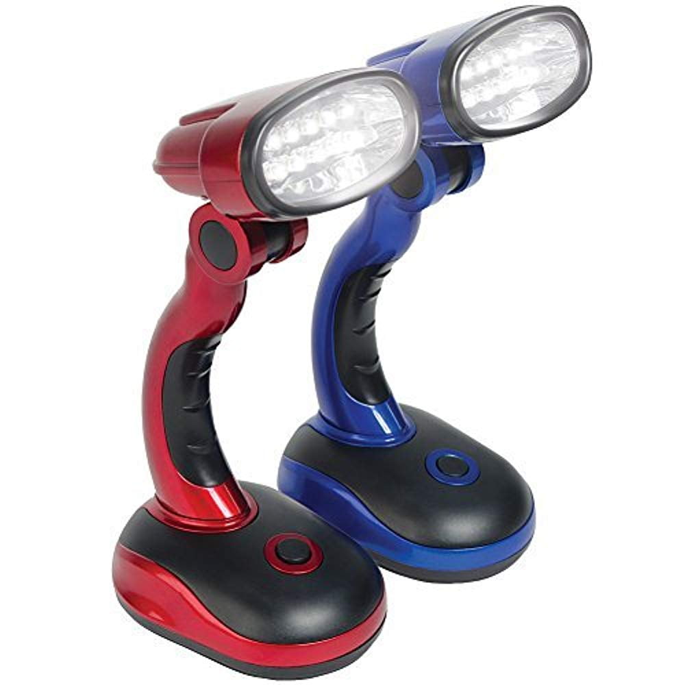 Jobar International LED Desk Lamp Set with Pivoting Heads (Blue and Red, 2 Pack, 7.75 in x 4 in x 3 in) m8efi