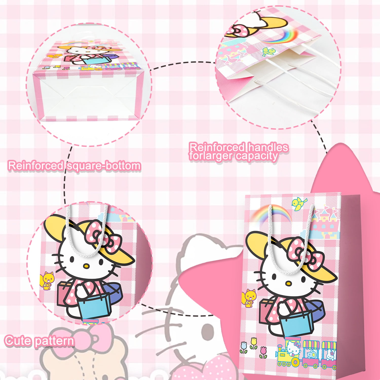 Partebloon Hello Kitty Party Favor Bags (Pink, 24 Pack) gi2u2