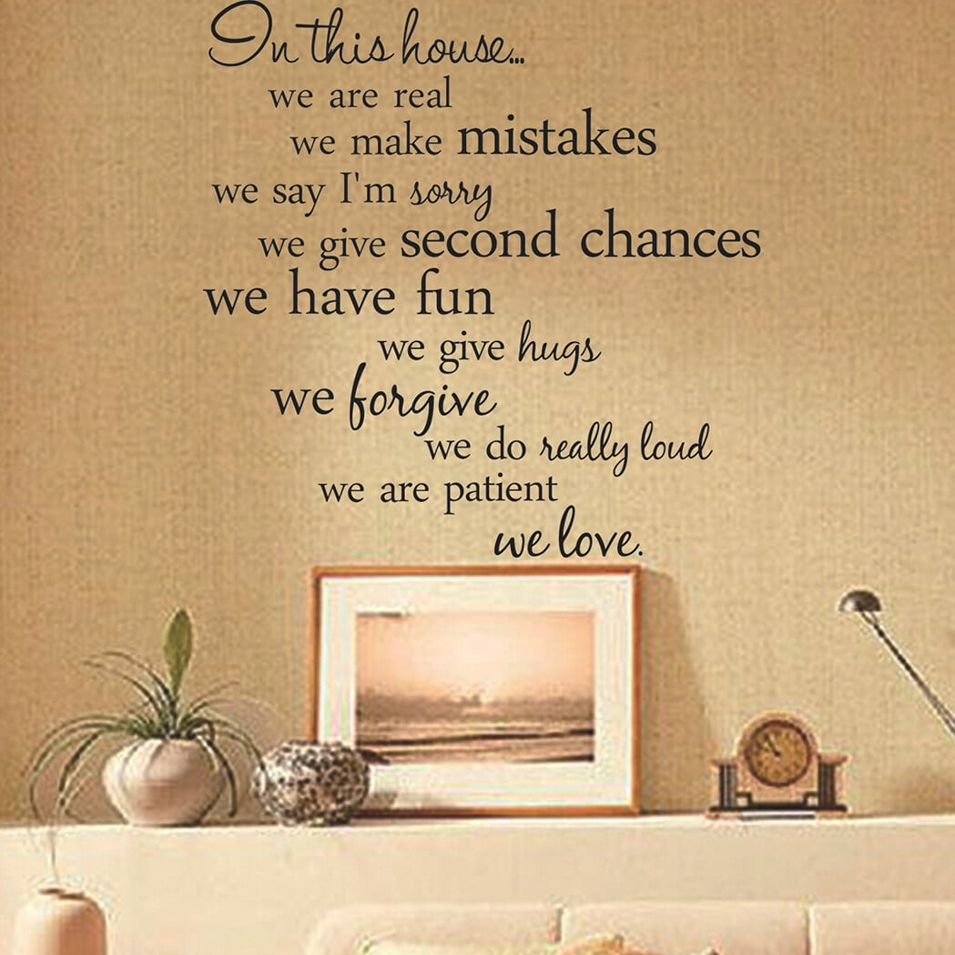 Decalgeek Family Proverbs Wall Sticker Decal (Black, 24 in x 36 in) z80bh