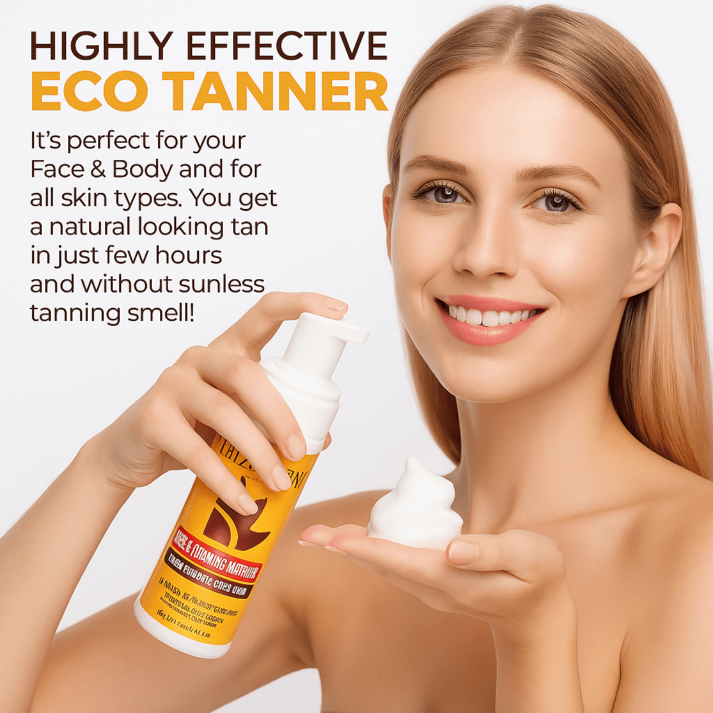 Ibiza Sun Organic Self Tanning Mousse for Face and Body (Natural Sunless Tan, 6.7 fl oz) 4mwun