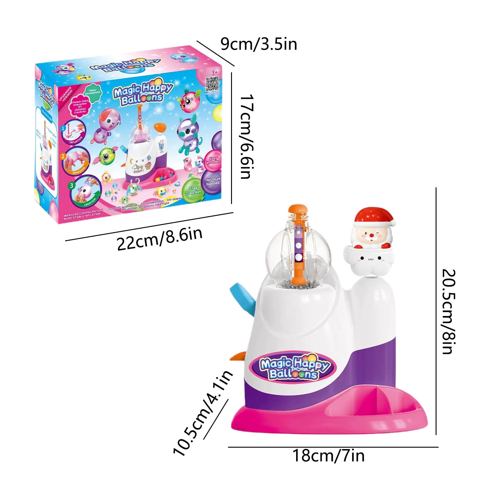 WYFCL DIY Sticky Balloon Maker Craft Kit with Pump and Accessories (Multi-color, 8.6 x 6.6 x 3.5 in) 35kkq