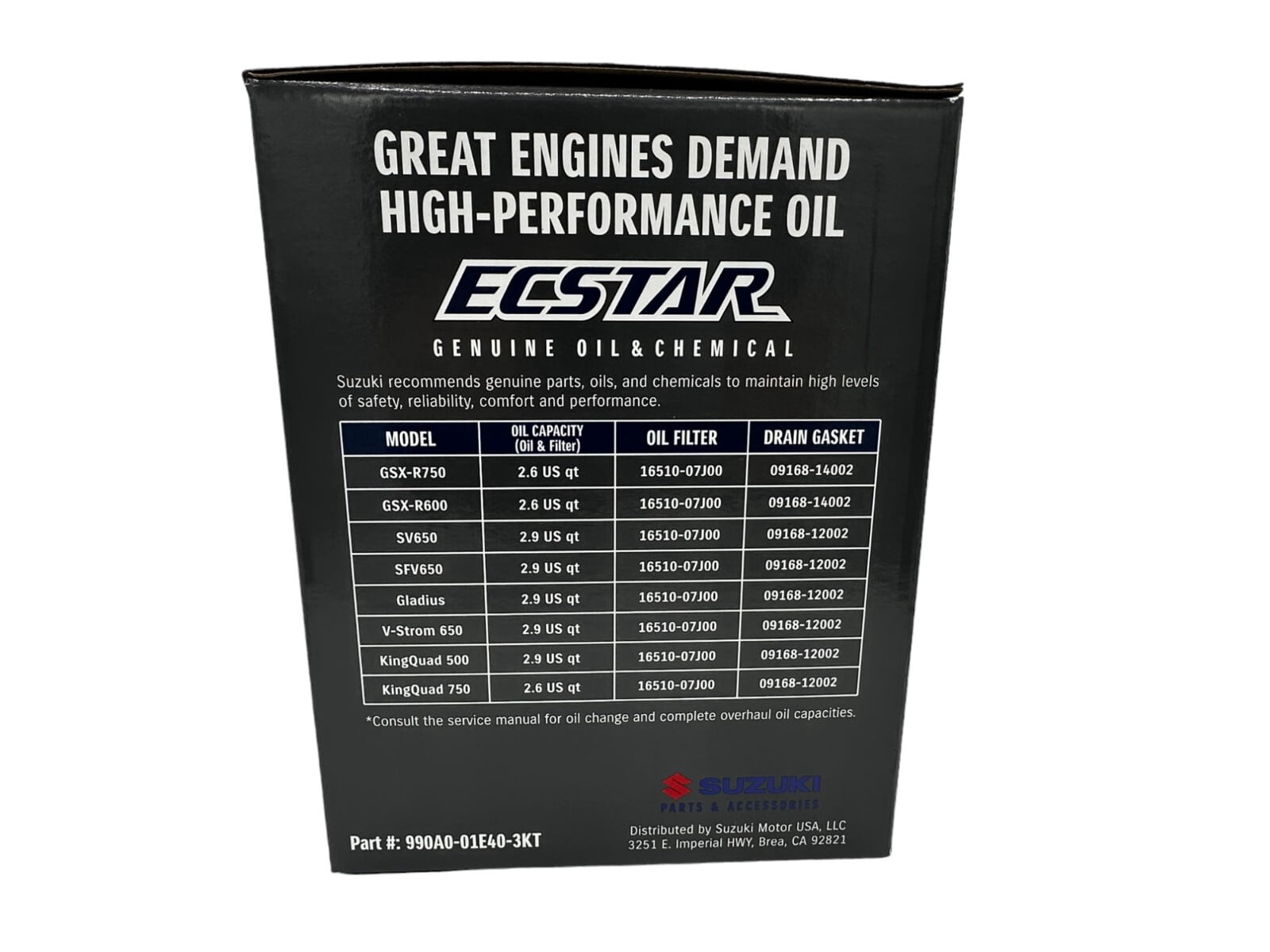 Suzuki Ecstar R9000 FS Full Synthetic Motorcycle Oil Change Kit (4 Quarts) 8fb3b