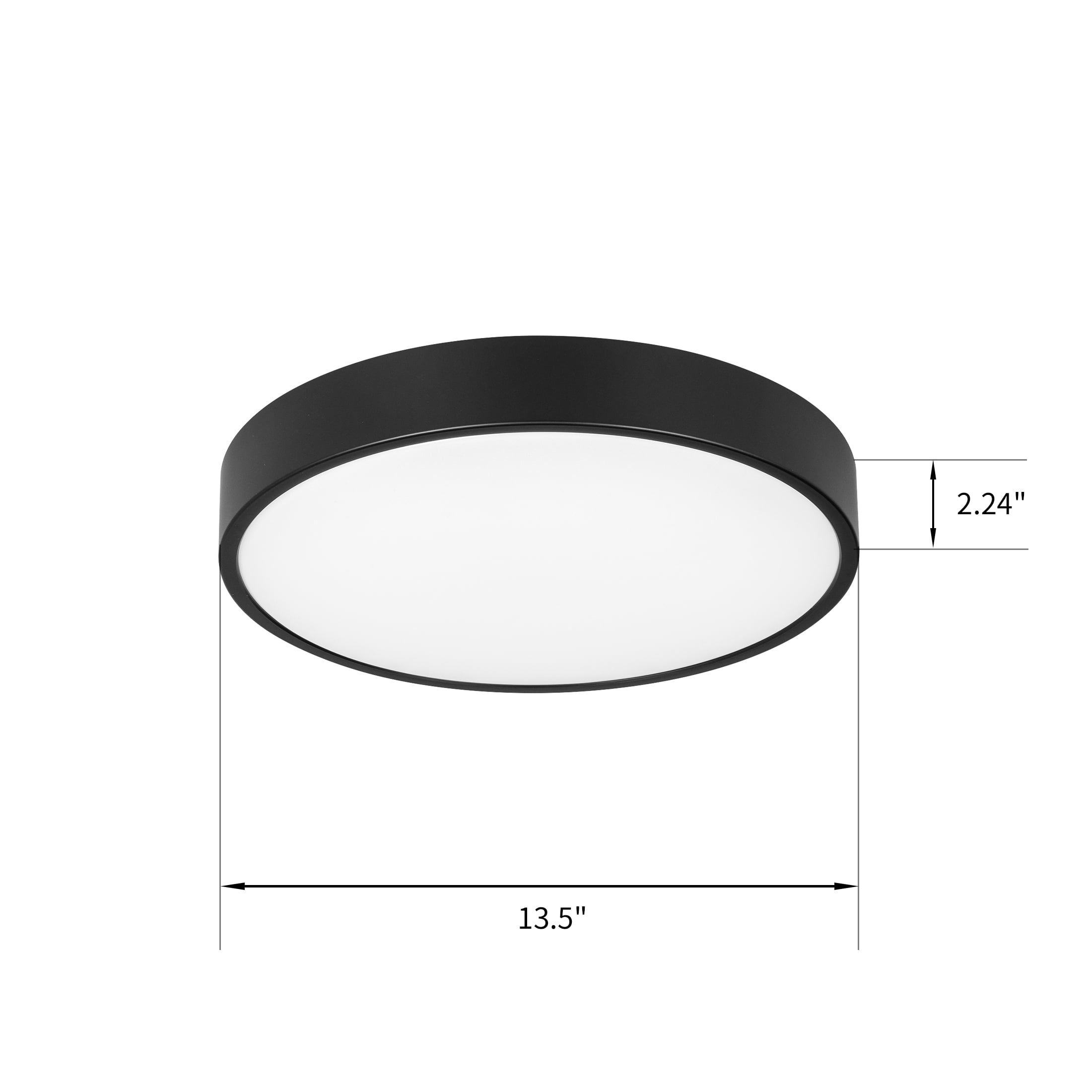 Mainstays 13 in Flush Mount LED Ceiling Light Fixture (Dimmable, 3CCT Selectable, Black, 13 in) 9k7fb