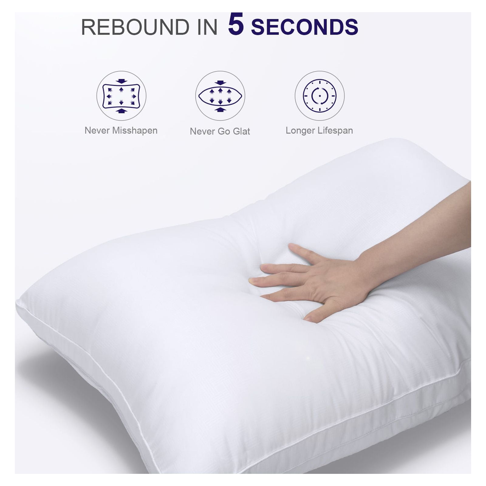 SORMAG Bed Pillows Down Alternative Cooling Hotel Collection (White, Queen Size 20 x 30 in, 2 Pack) m72q2