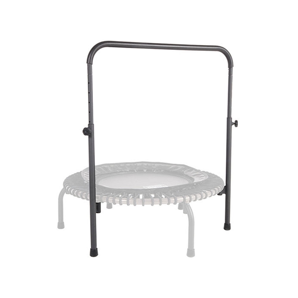 JumpSport 370 PRO Indoor Fitness Trampoline with Adjustable Handle Bar (Black, 39 in) hq6eu
