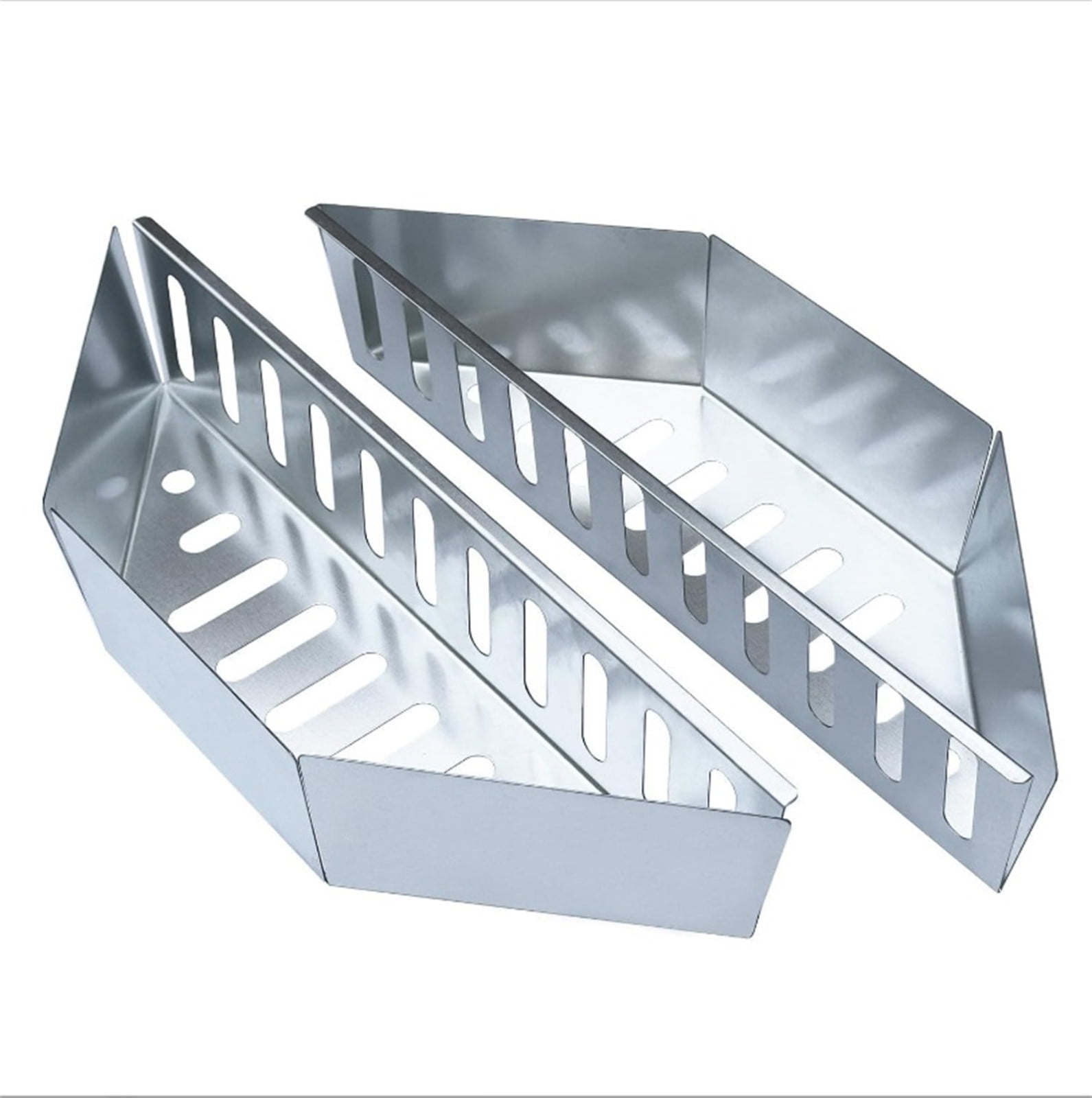 MORESEC Charcoal Grill Baskets (2 Pack, 15.16 in x 4.33 in x 2.95 in) c1uej