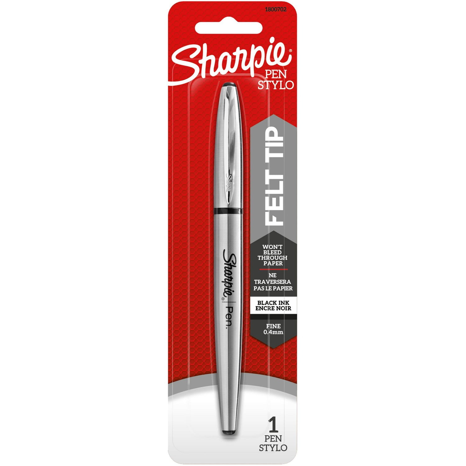 Sharpie Stainless Steel Refillable Pen, Fine Point, Permanent Ink, Premium Writing Experience (Black, 1 Count) ewrnv