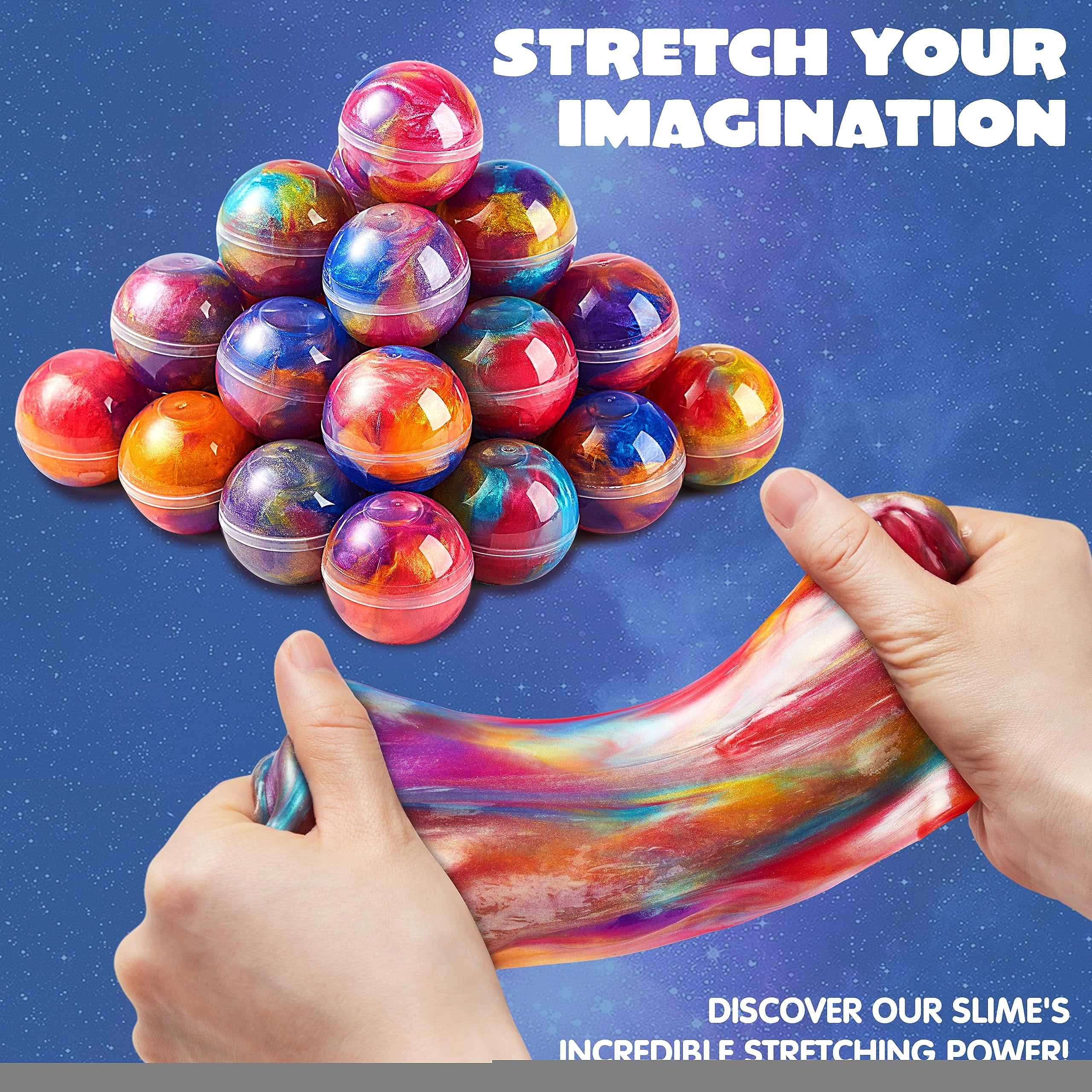 Joyfy Galaxy Slime Balls Sensory Activity Set (Multicolor, 24 Pieces) 7n5t4