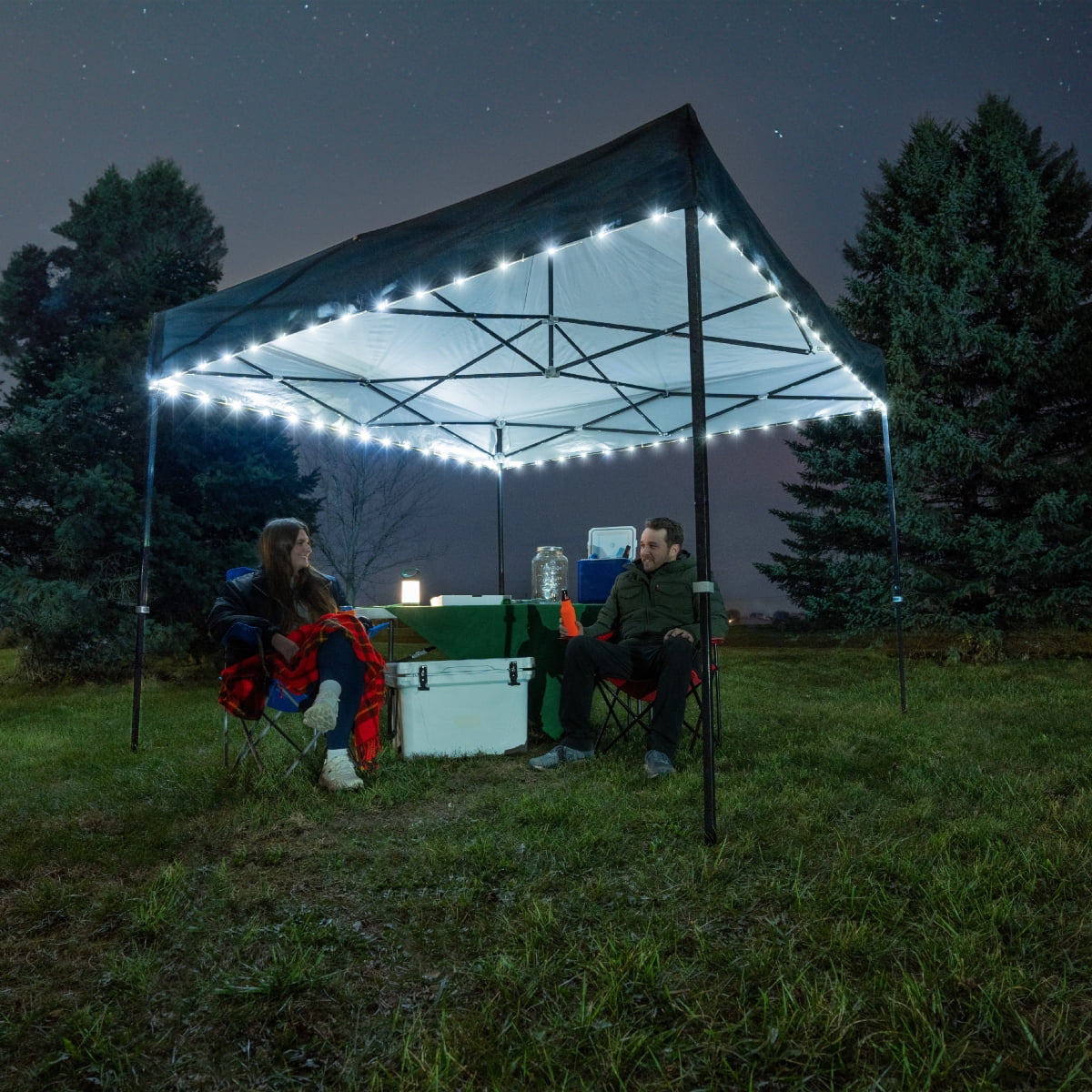 Brightz CanopyBrightz LED Tent String Lights for Outdoor Events (White, 40 ft) x7oj3 - Image 2