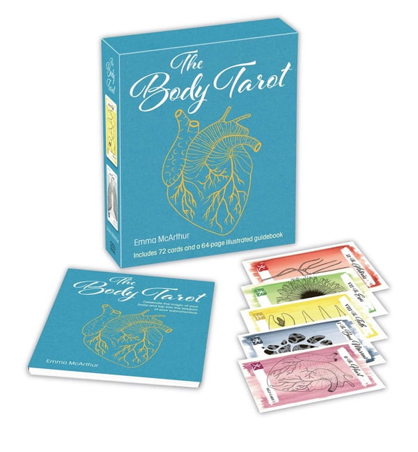 Emma McArthur The Body Tarot Deck (72 Cards with 64-Page Illustrated Guidebook) j7cpm