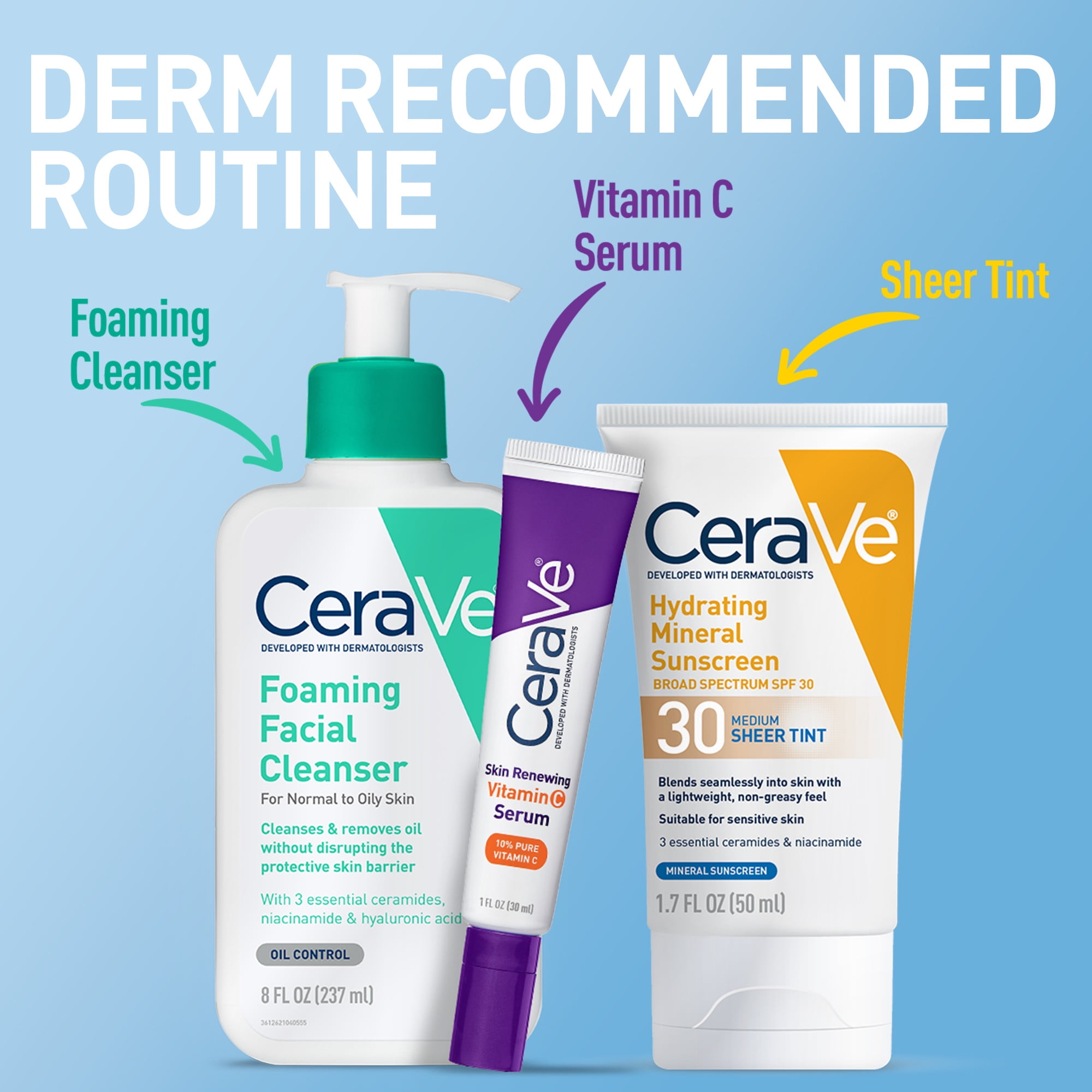 CeraVe Tinted Hydrating Mineral Sunscreen Face Lotion with SPF 30 (Sheer Tint, 1.7 fl oz) jqq3w - Image 8