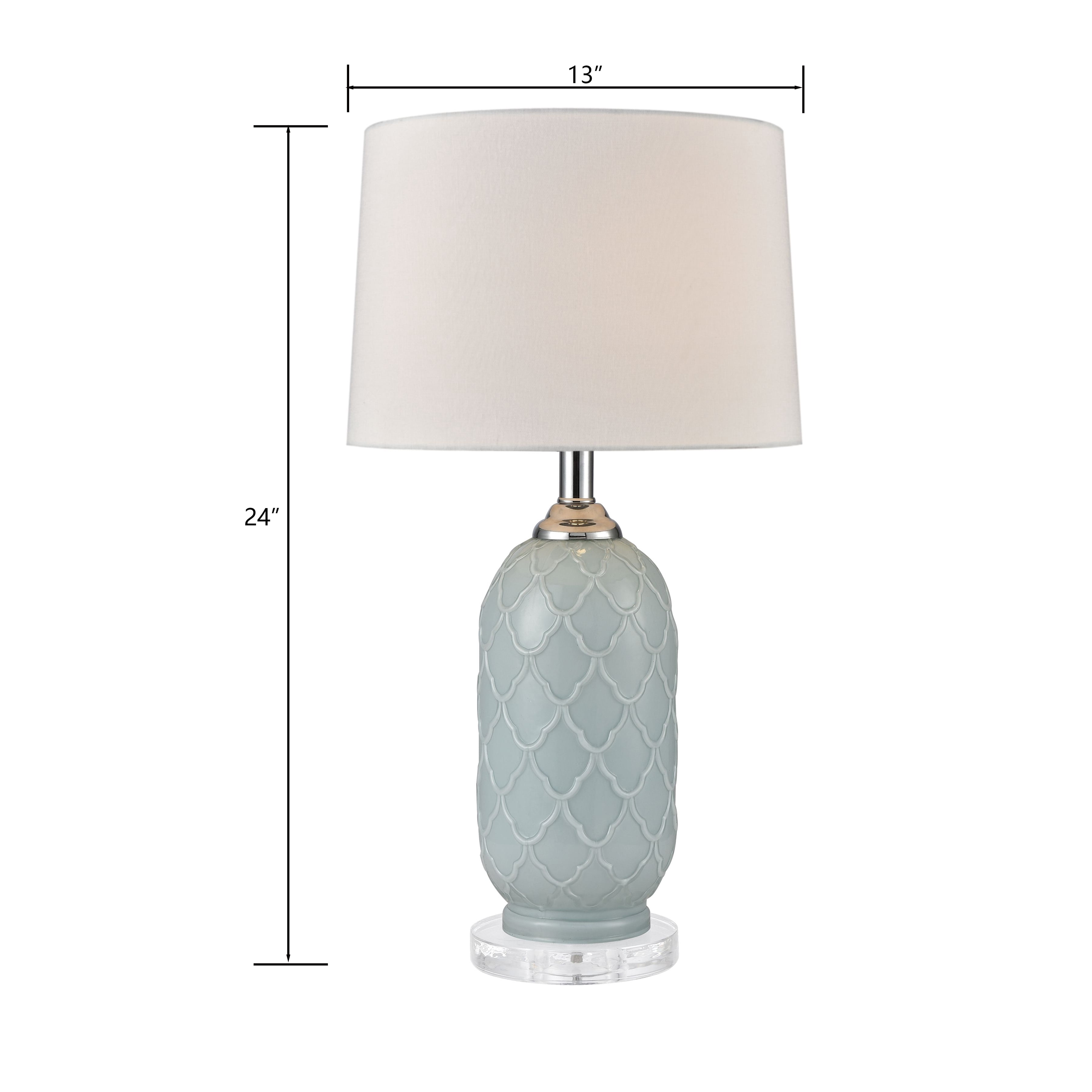 ELK Home La Joliette 24-inch Table Lamp Set, Coastal Textured Lighting (Pale Blue, 2-Pack) r0lzd