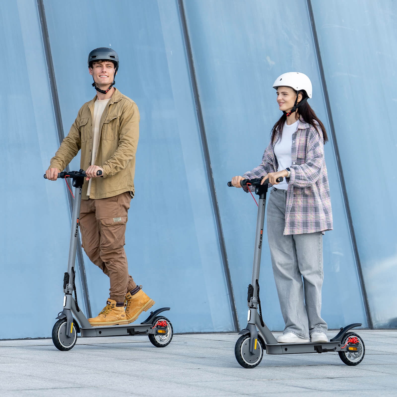5TH WHEEL W09S Electric Scooter, 350W Folding Commuting E-Scooter with Turn Signals, APP Control, 18mph Max Speed (Grey, 29 lb) pwjkc