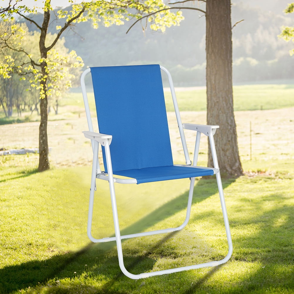 Private Jungle Lightweight Foldable Beach Chair (Blue, 4 lb) n70j5
