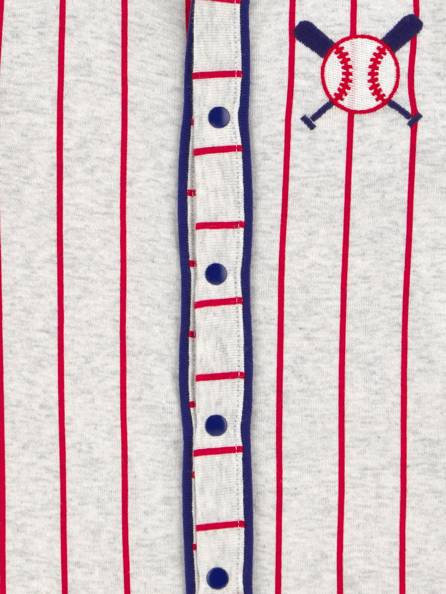 Carter's Child of Mine Baby Boy Romper, Baseball Graphic Print (Grey, Preemie-12 Months) 2ywln